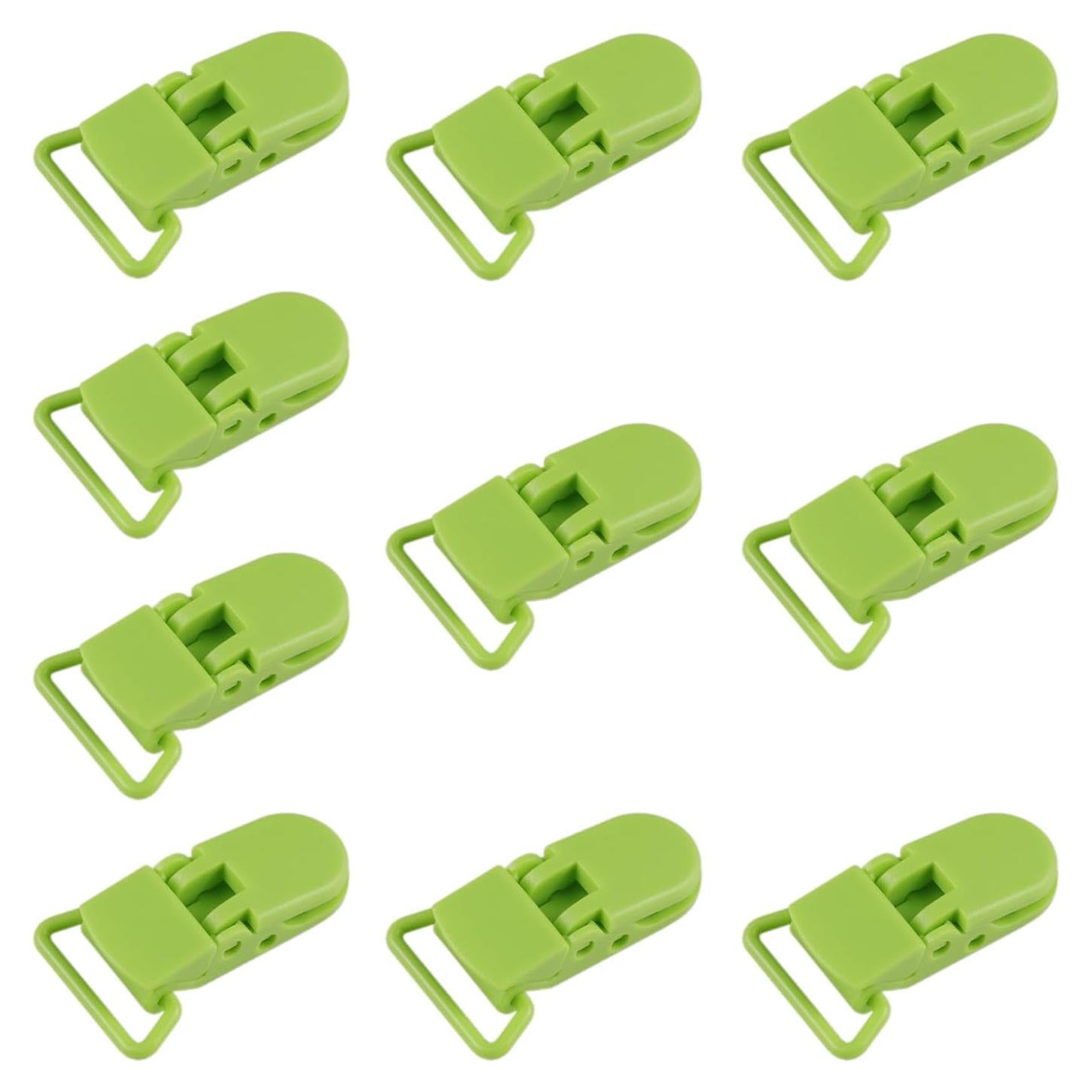 Paquete de 10 Puntas de Clip para Chupete Verde Fruta 19mm