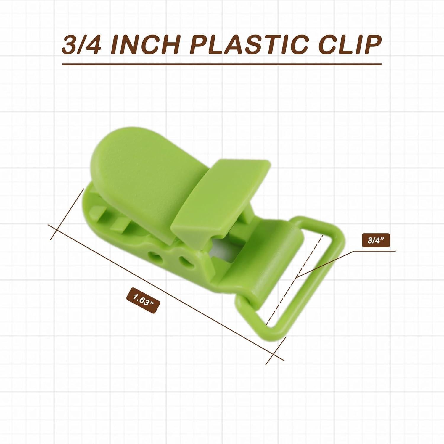 Paquete de 10 Puntas de Clip para Chupete Verde Fruta 19mm