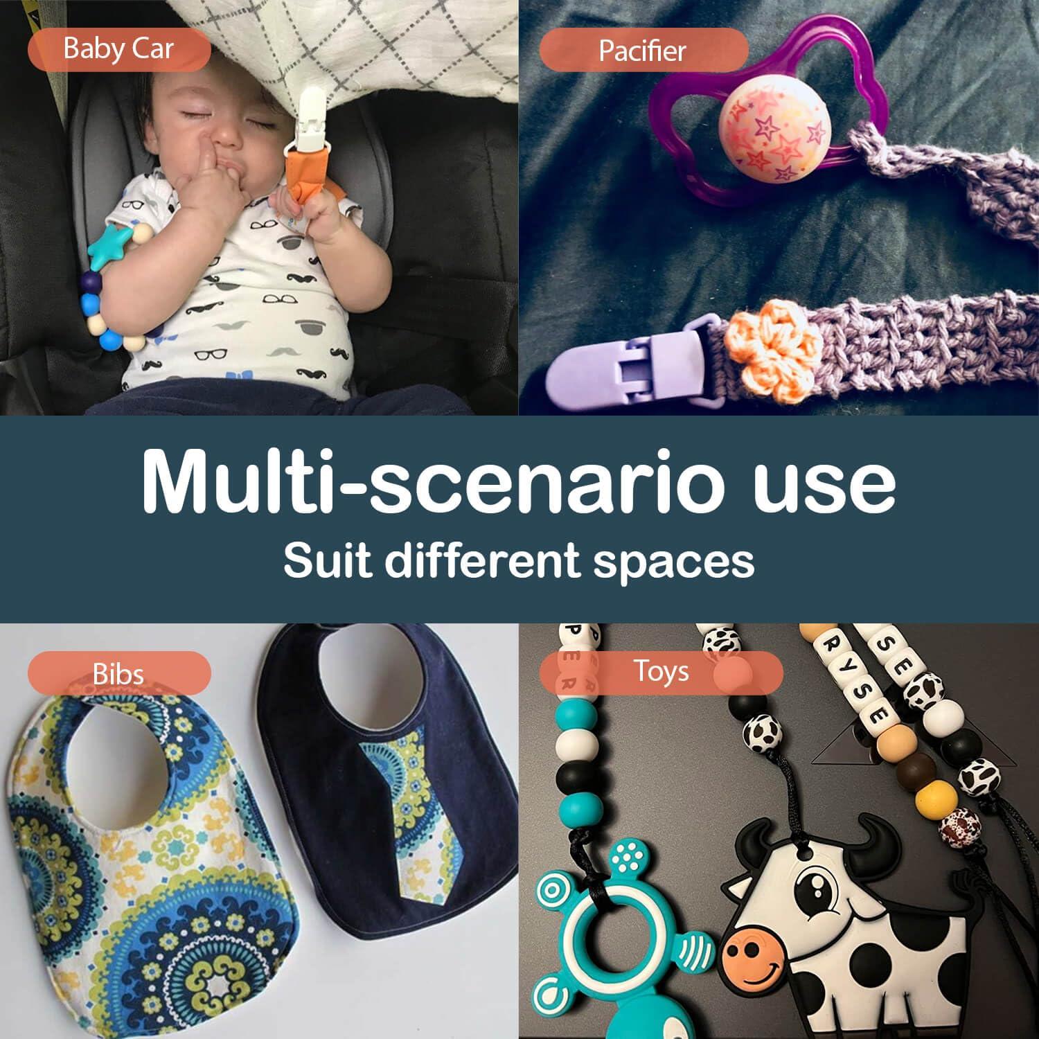 Paquete de 10 Puntas de Clip para Chupete Verde Fruta 19mm