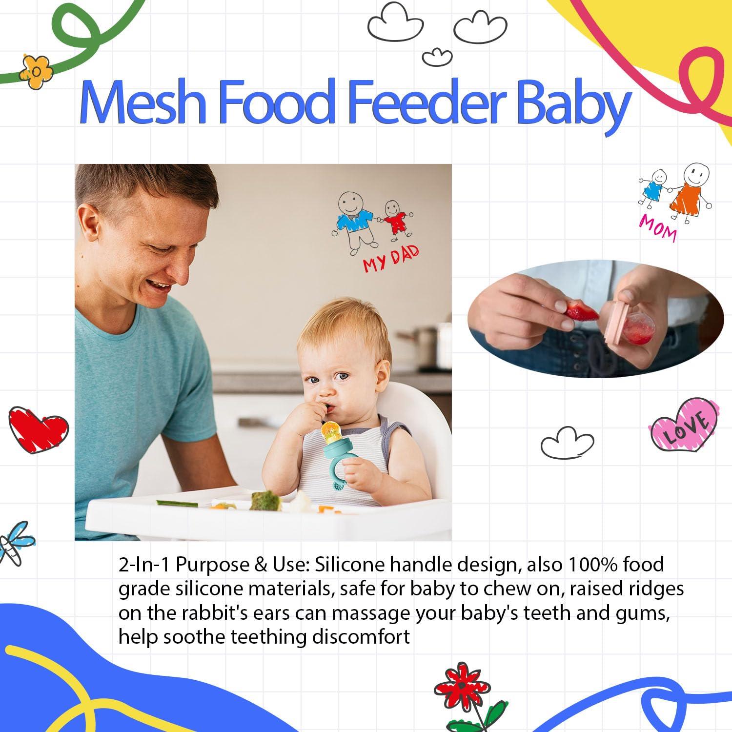 Combo Bandeja de Congelador y Alimentador de Frutas Bebé Rosa