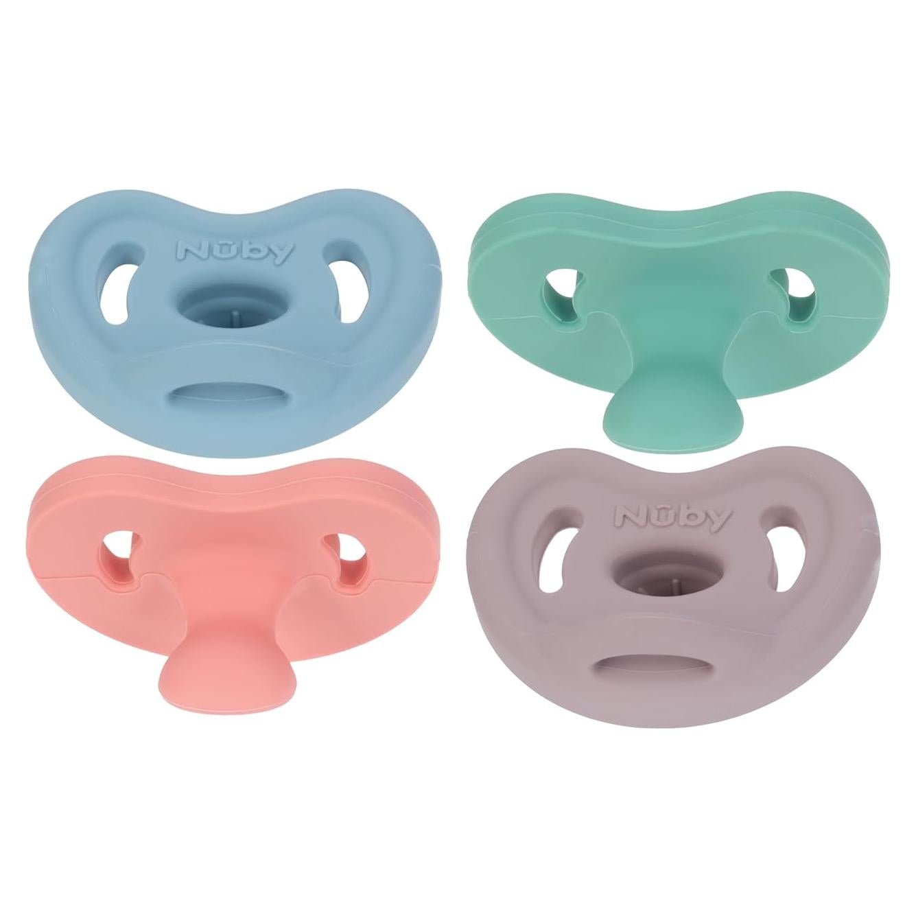 Chupetes ortodónticos de silicona Nuby 2pk 0-6 meses