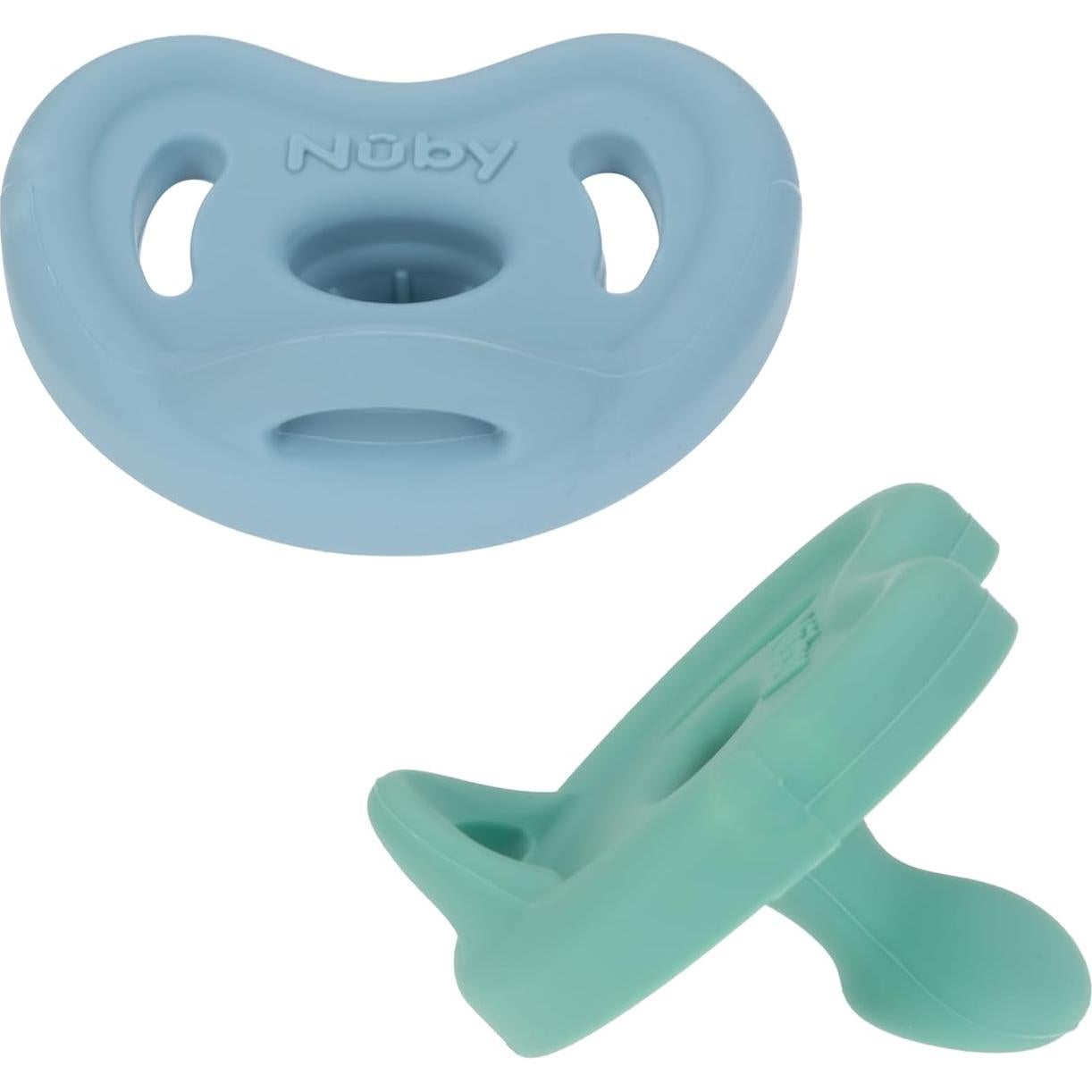 Chupetes ortodónticos de silicona Nuby 2pk 0-6 meses