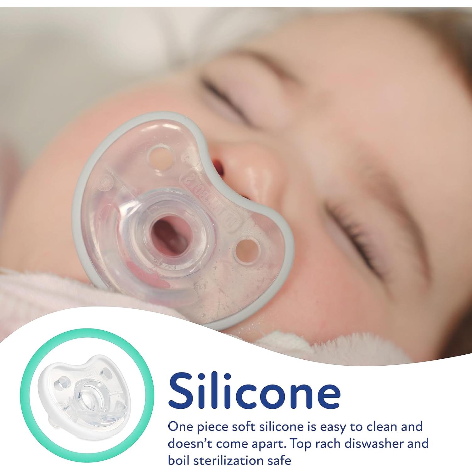 Chupetes ortodónticos Dr. Talbot Soft-Flex 0-6 meses Azul/Gris