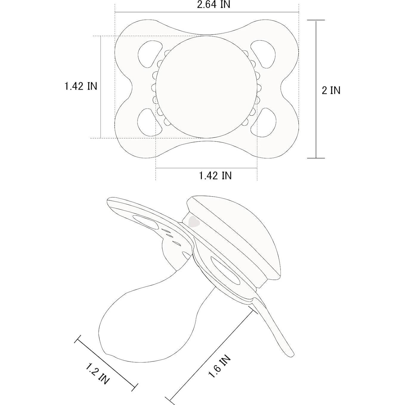 Chupete Grande LittleForBig Bigshield Generación 3 Blanco
