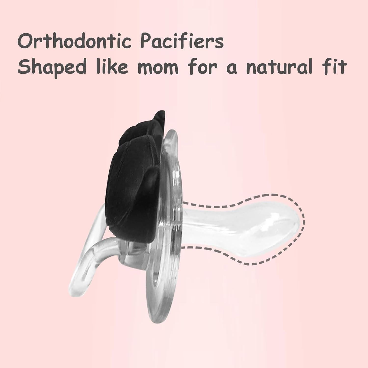 Paquete de 4 Chupetes Divertidos de Silicona Sin BPA para Bebés