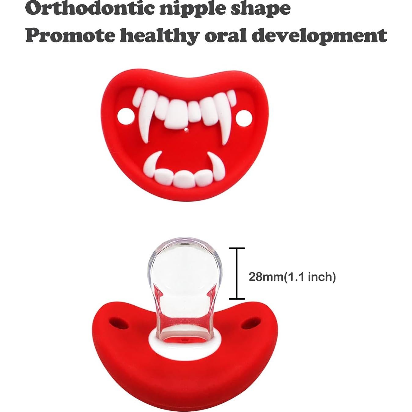 Paquete de 4 Chupetes Divertidos de Silicona Sin BPA para Bebés