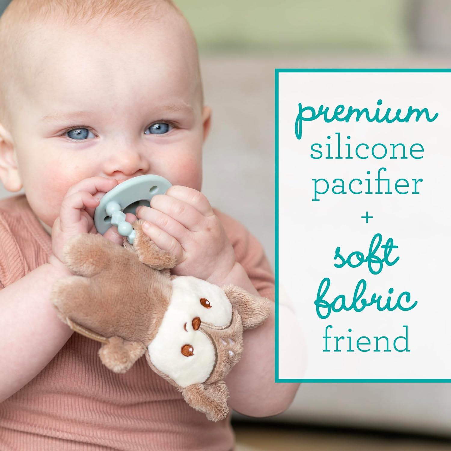 Infantino PaciPal Ciervo - Amigo de Chupete de Tela y Silicona