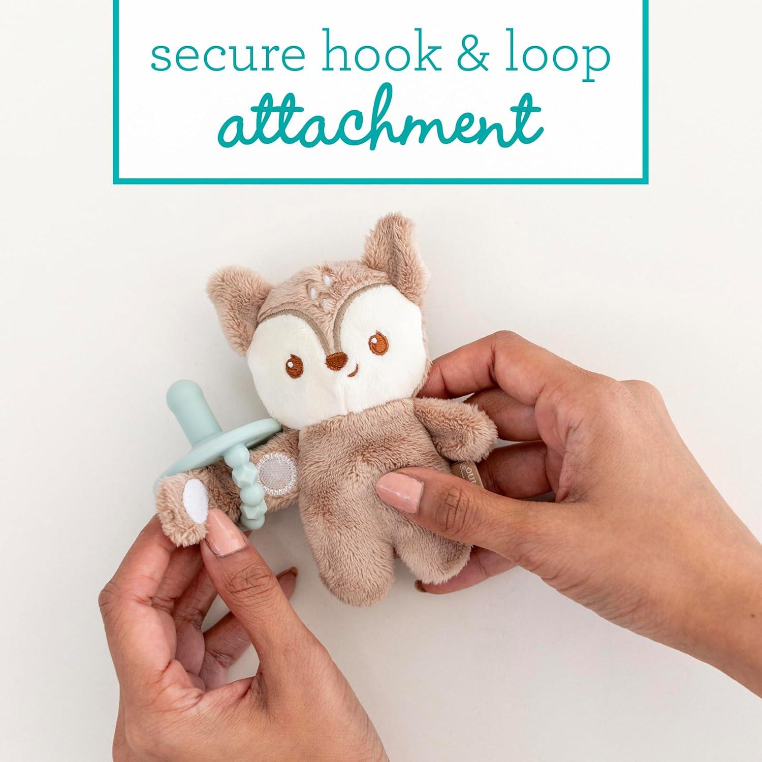 Infantino PaciPal Ciervo - Amigo de Chupete de Tela y Silicona