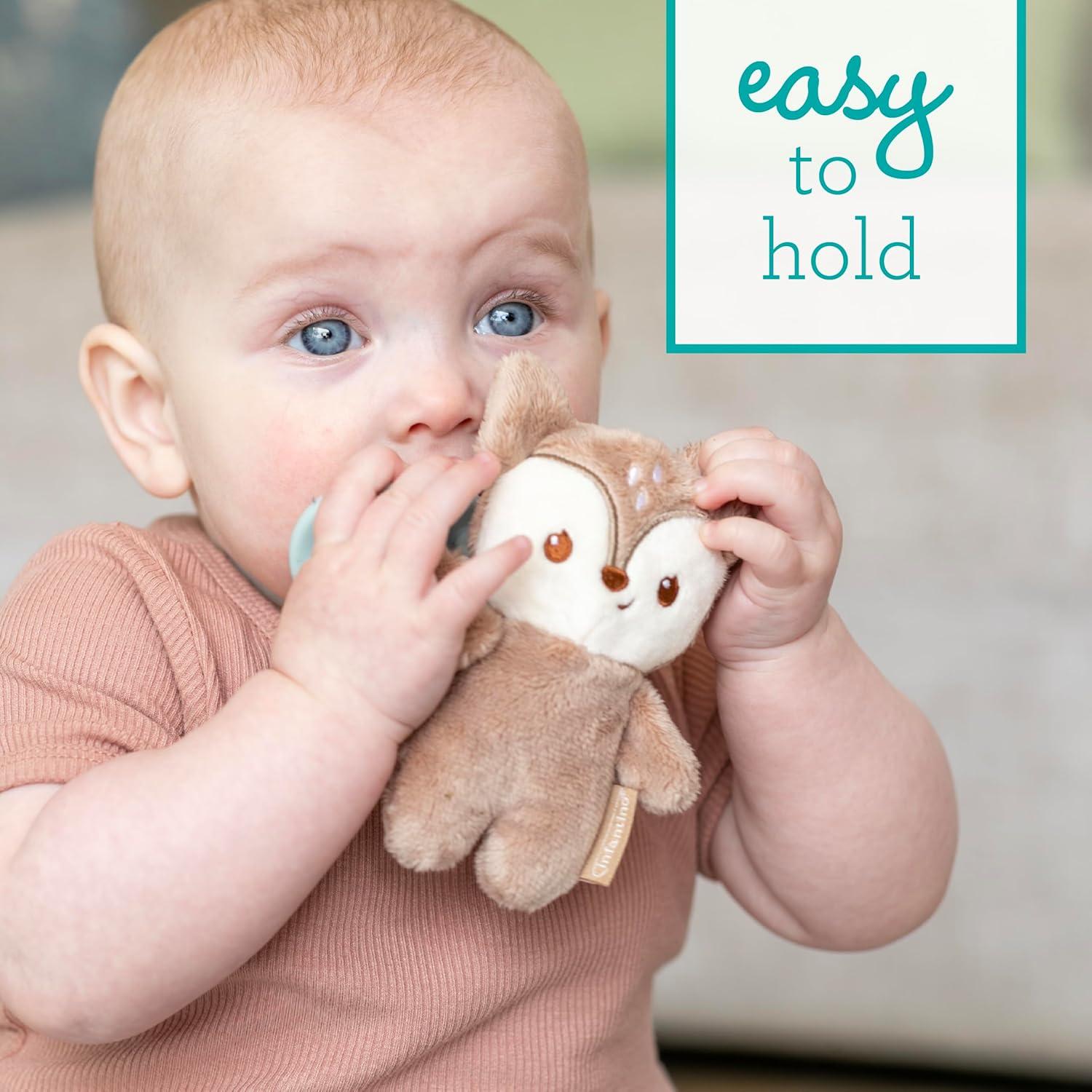 Infantino PaciPal Ciervo - Amigo de Chupete de Tela y Silicona