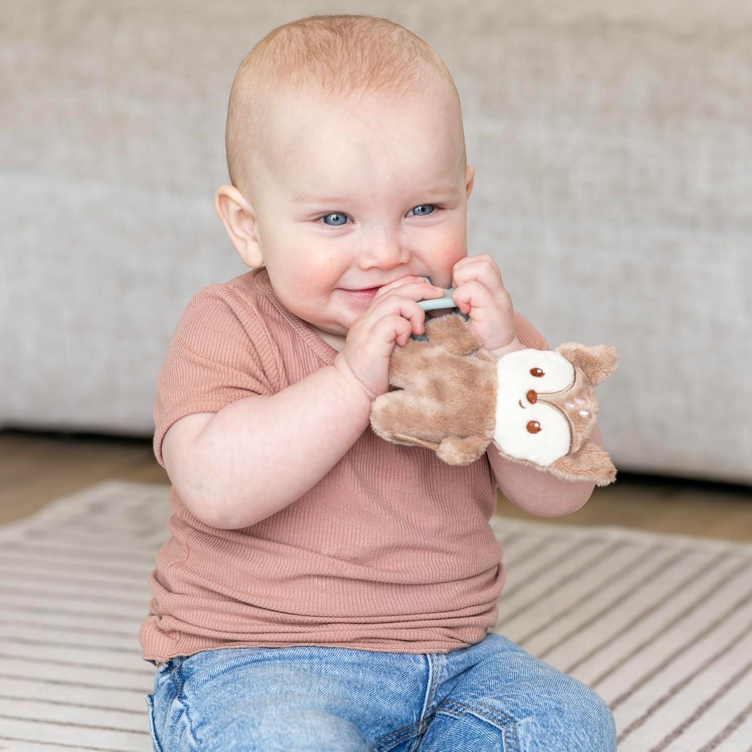 Infantino PaciPal Ciervo - Amigo de Chupete de Tela y Silicona