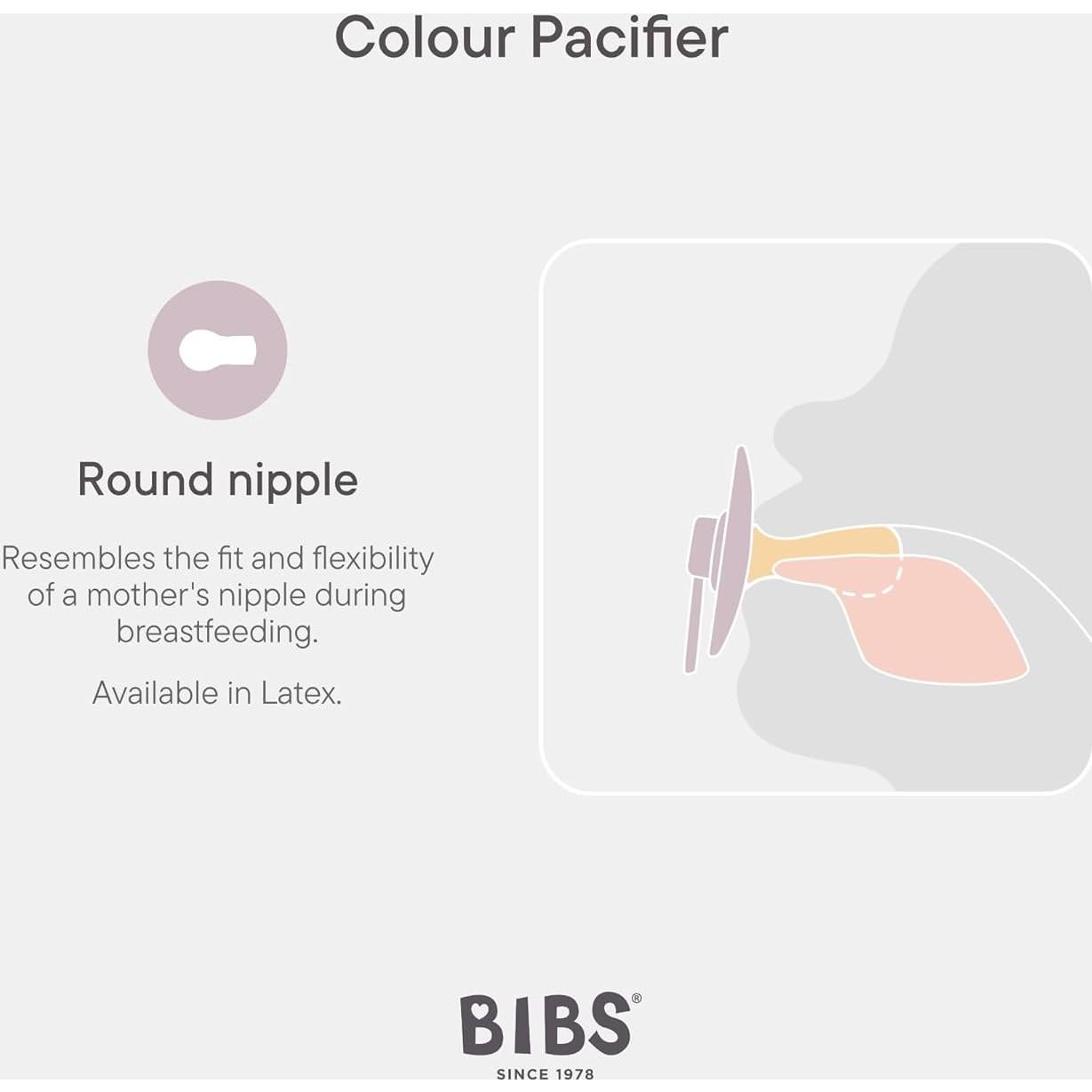 Chupete BIBS Colour Liberty 2-Pack Libre de BPA 0-6 Meses