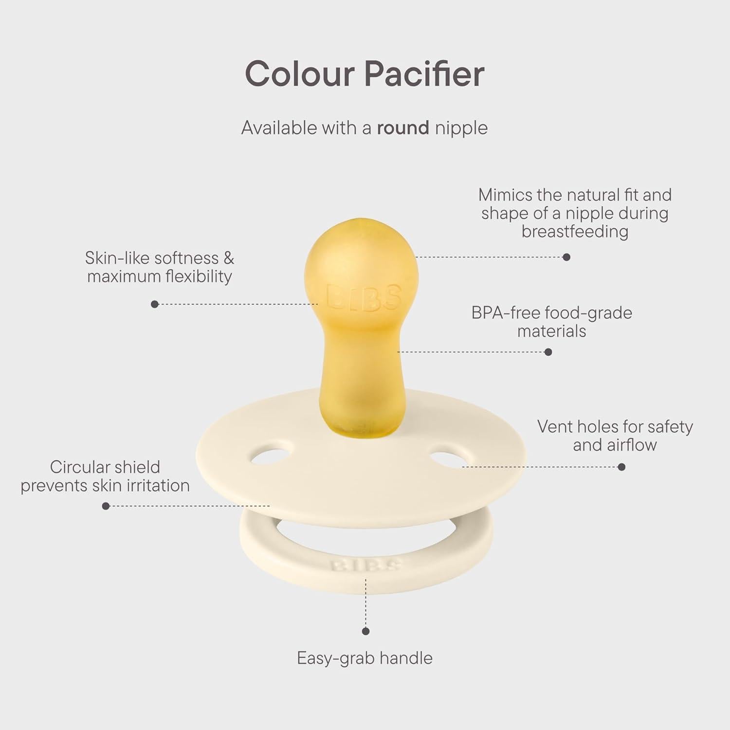 Chupete BIBS Colour Liberty 2-Pack Libre de BPA 0-6 Meses