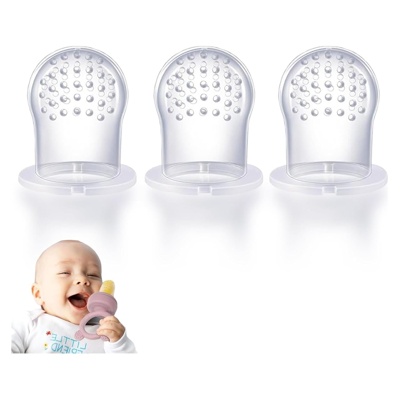 Chupete de Silicona JEXFUN para Alimentador de Frutas Bebés 3PCS