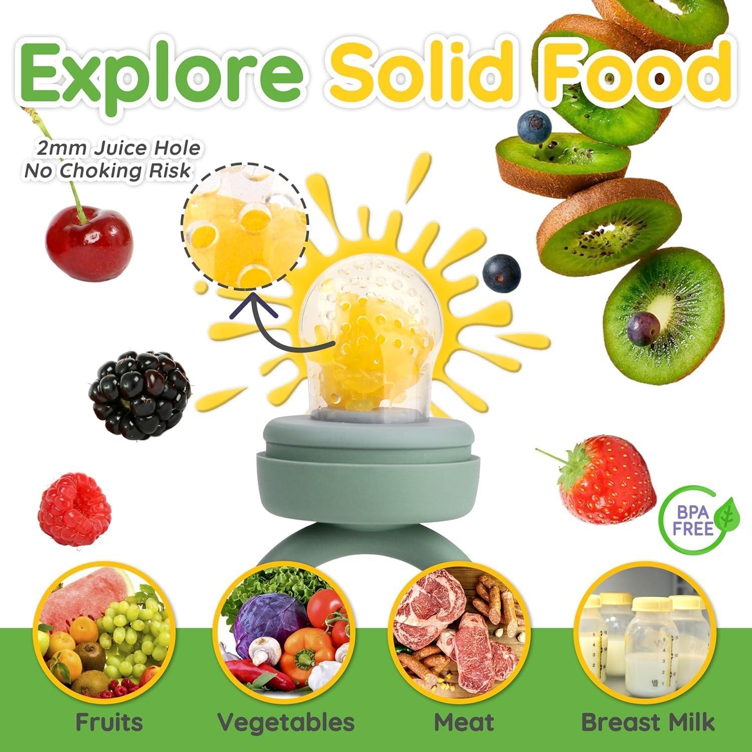 Chupete de Silicona JEXFUN para Alimentador de Frutas Bebés 3PCS