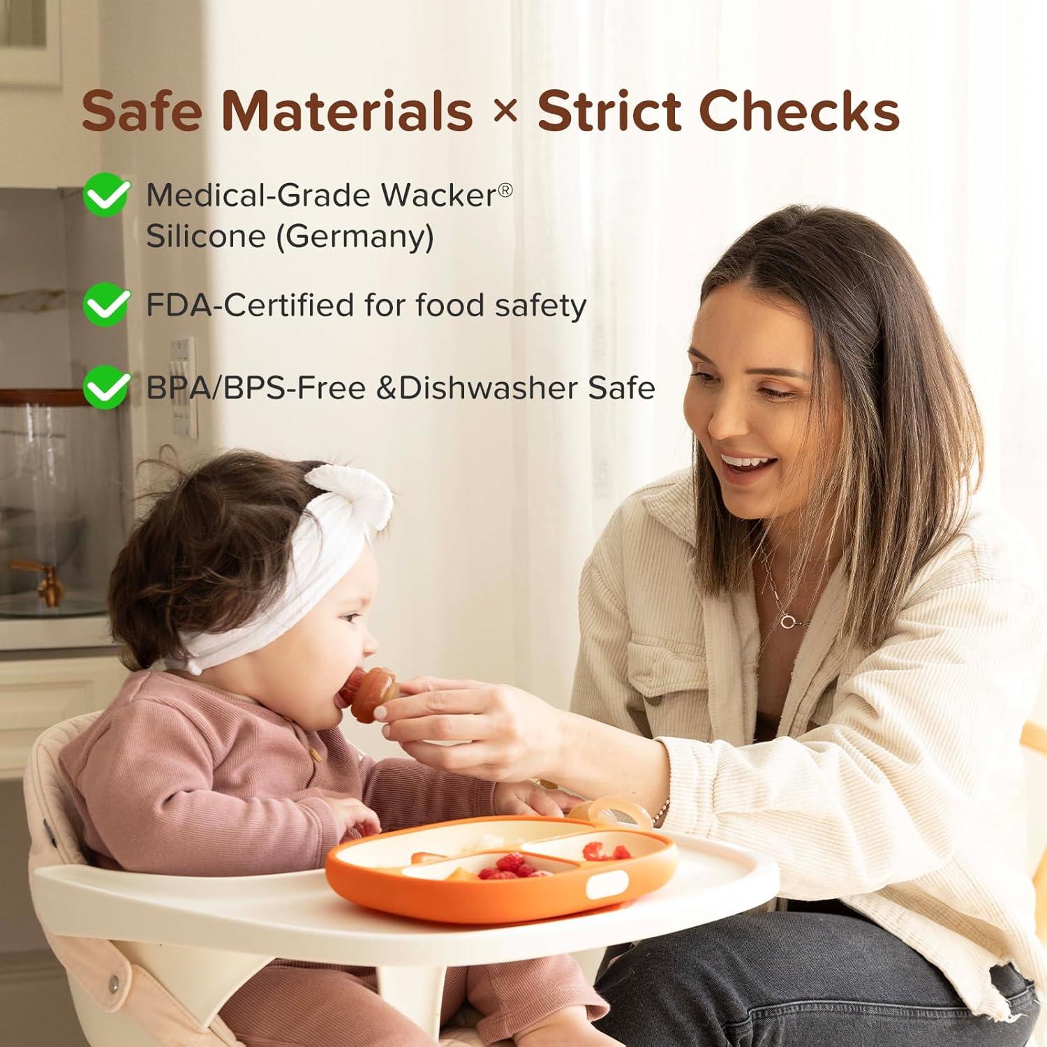 Alimentador de Frutas para Bebés Silicona Grado Alimentario