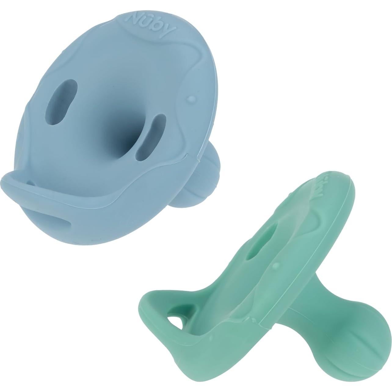 Chupetes Nuby 2 Piezas Silicona Cereza 0-6 Meses Rosa/Azul