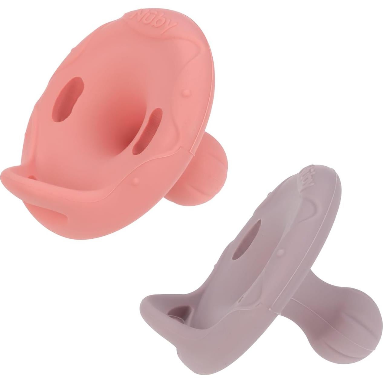 Chupetes Nuby 2 Piezas Silicona Cereza 0-6 Meses Rosa/Azul