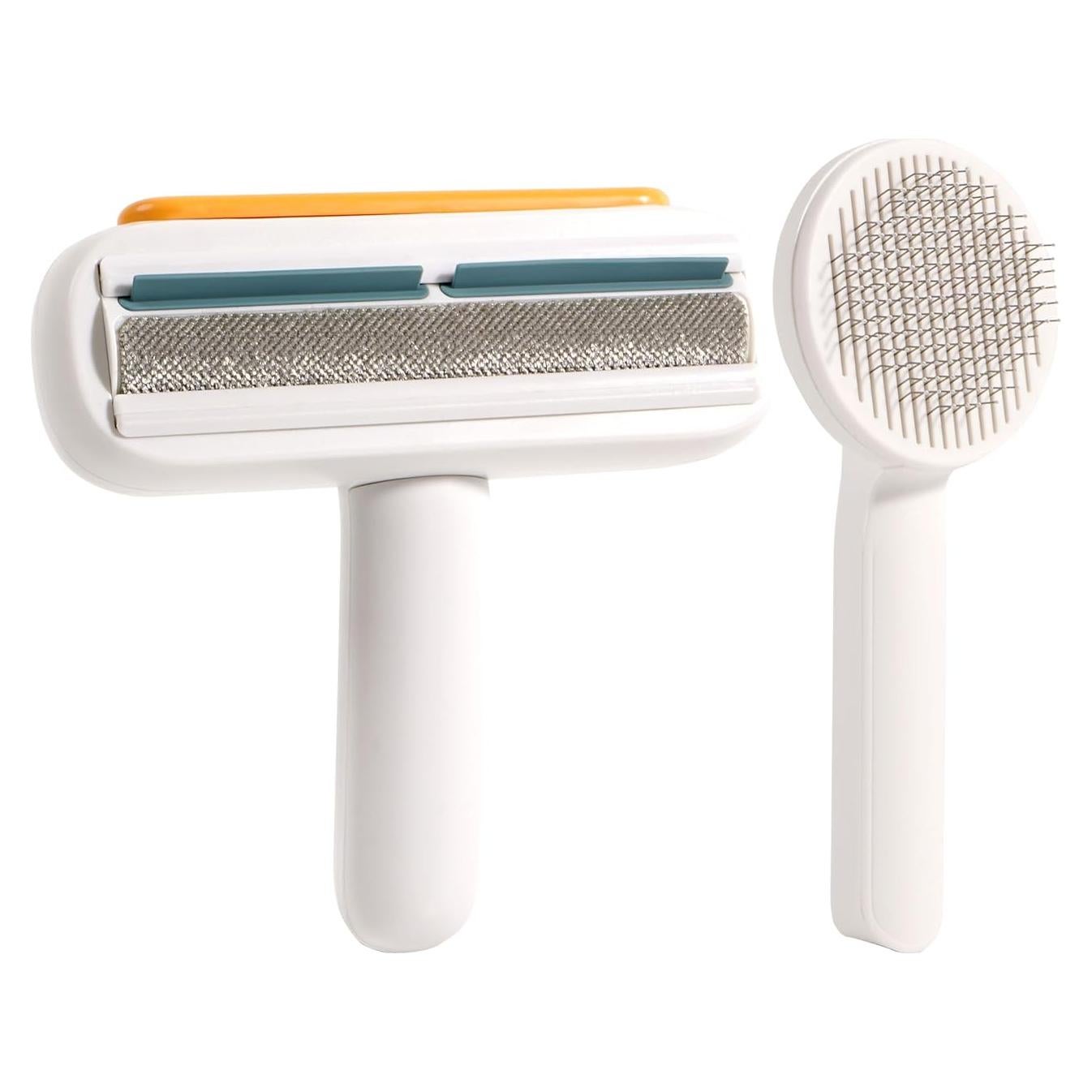 Kit de Rodillo y Cepillo Slicker Autolimpiante para Mascotas