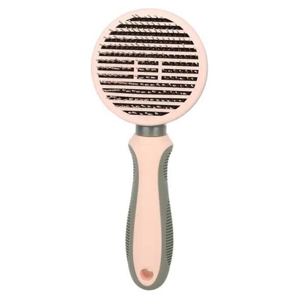 Cepillo Autolimpiante para Mascotas TOPMED - Aguja Recta Rosa