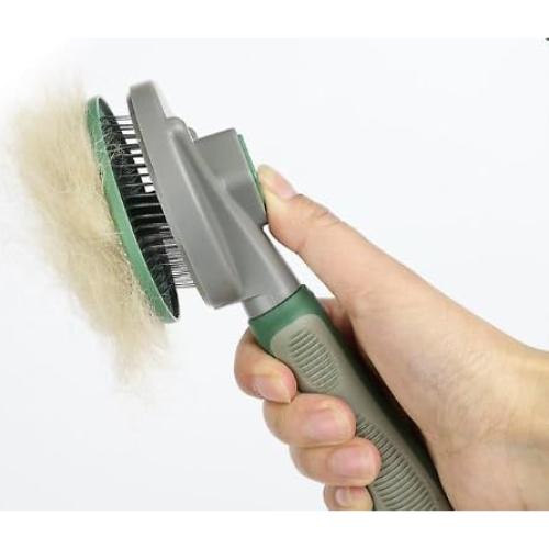 Cepillo Autolimpiante para Mascotas TOPMED - Aguja Recta Rosa