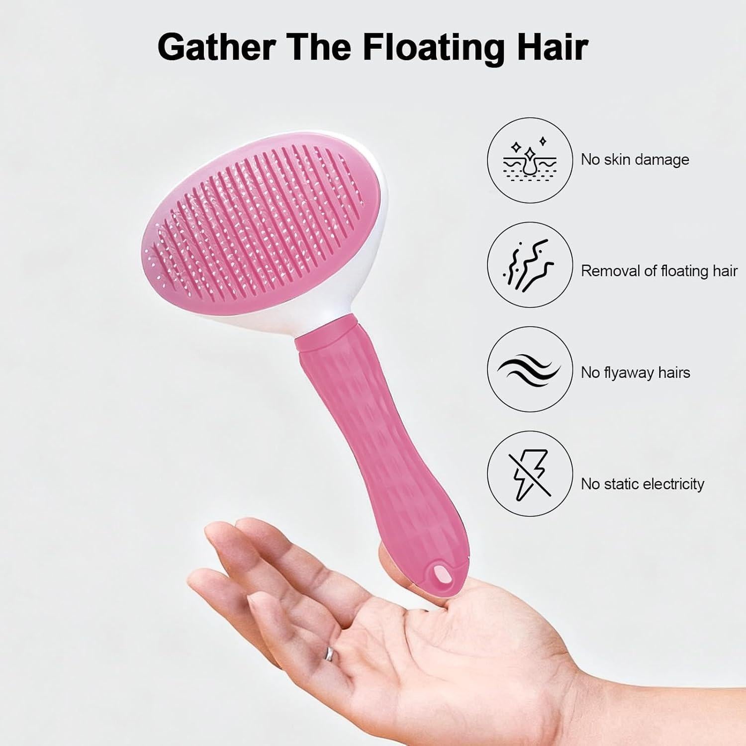 Cepillo Autolimpiante para Gatos Walfront - Rosa, 21.69x11.69cm