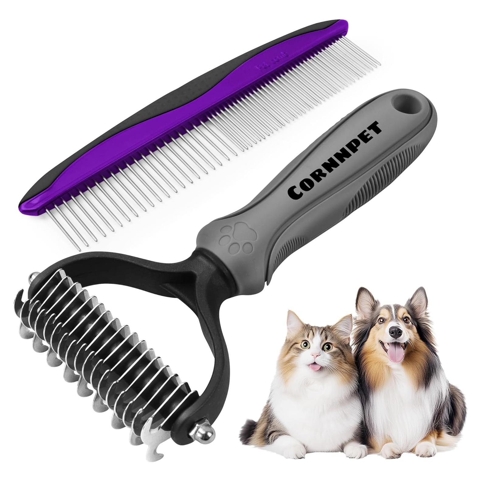 Cepillo y Peine para Mascotas Cornnpet - Aseo Efectivo Negro