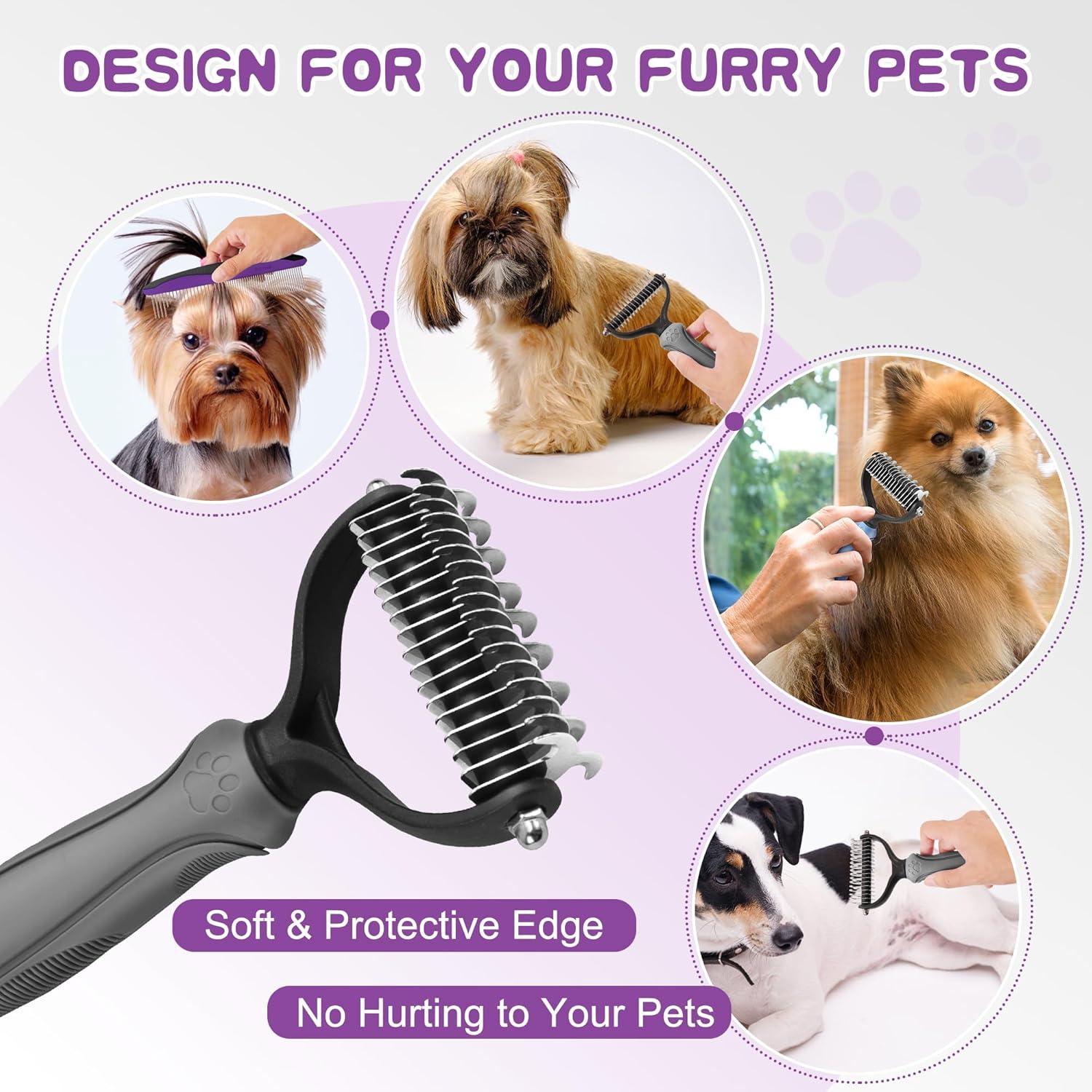 Cepillo y Peine para Mascotas Cornnpet - Aseo Efectivo Negro