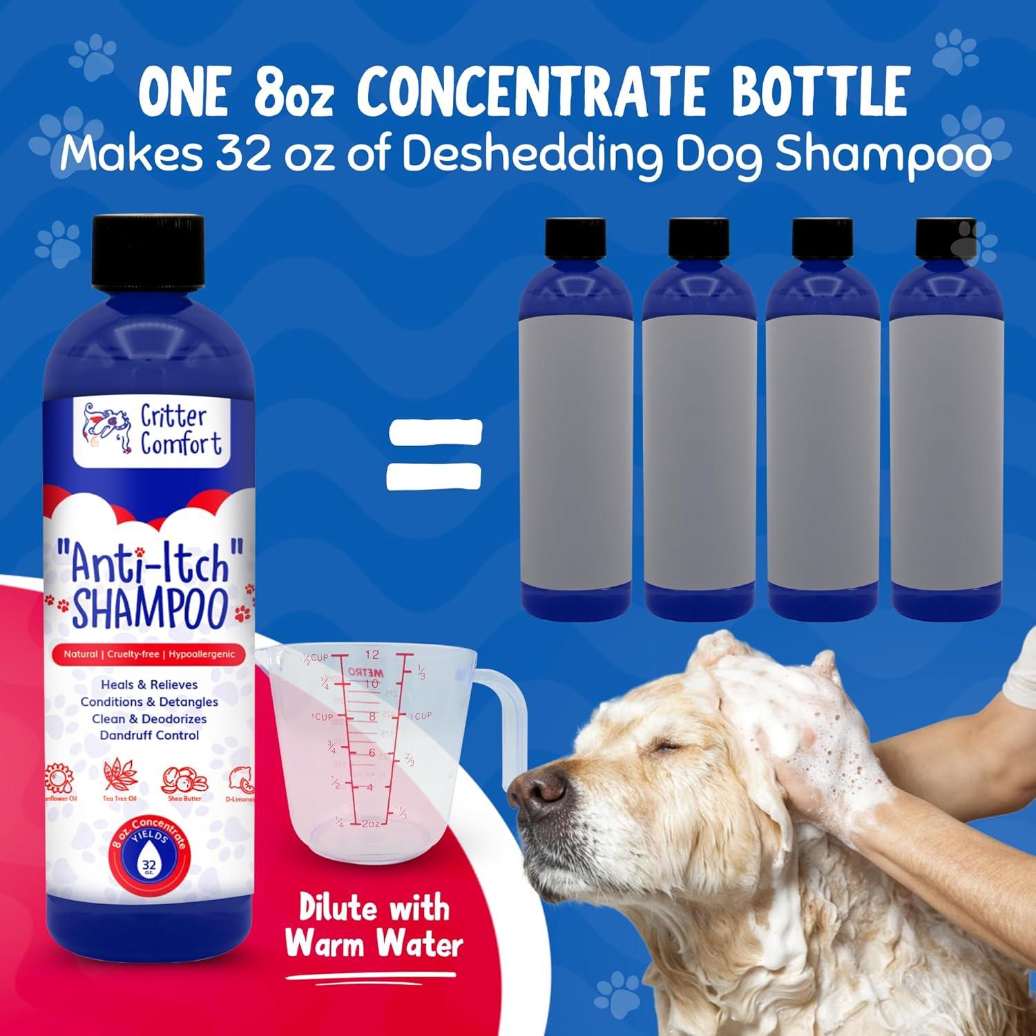 Kit de Aseo para Mascotas Critter Comfort - Champú 240ml, Cepillo y Guante