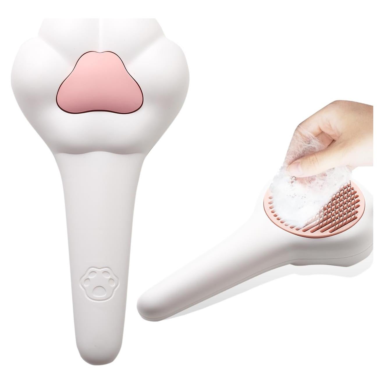 Cepillo de Aseo para Mascotas AdoPet - Patita de Gato Autolimpiante