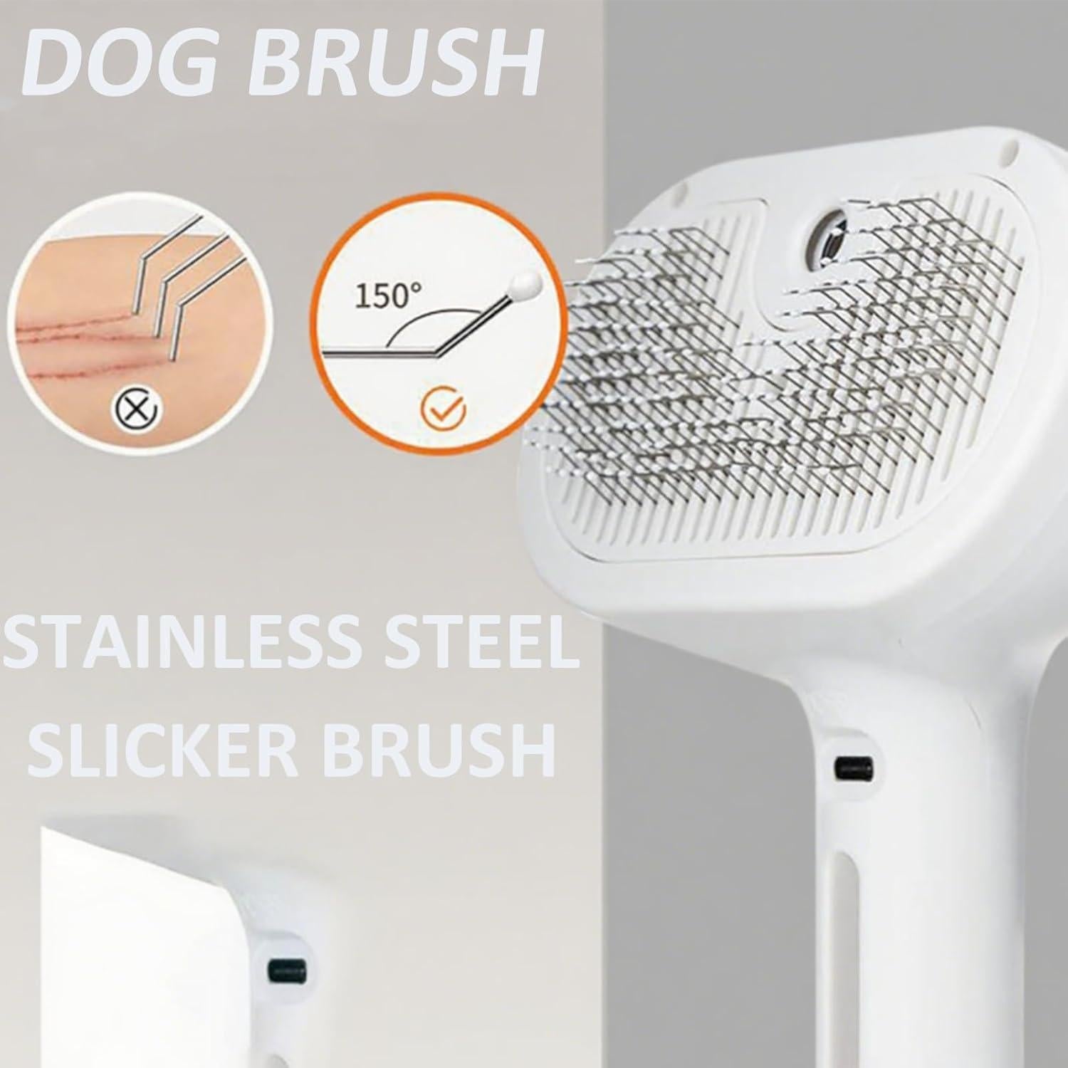 Cepillo de Ducha ReNu 3 en 1 para Perros y Gatos - Autolimpiante