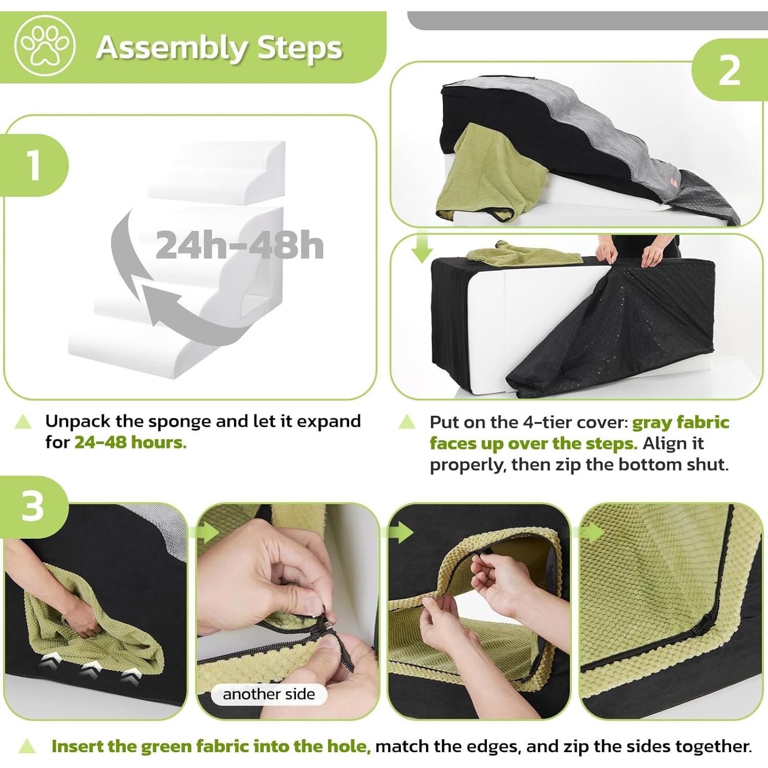 Escaleras para Perros LOOBANI 76 cm 6 Pasos Antideslizantes