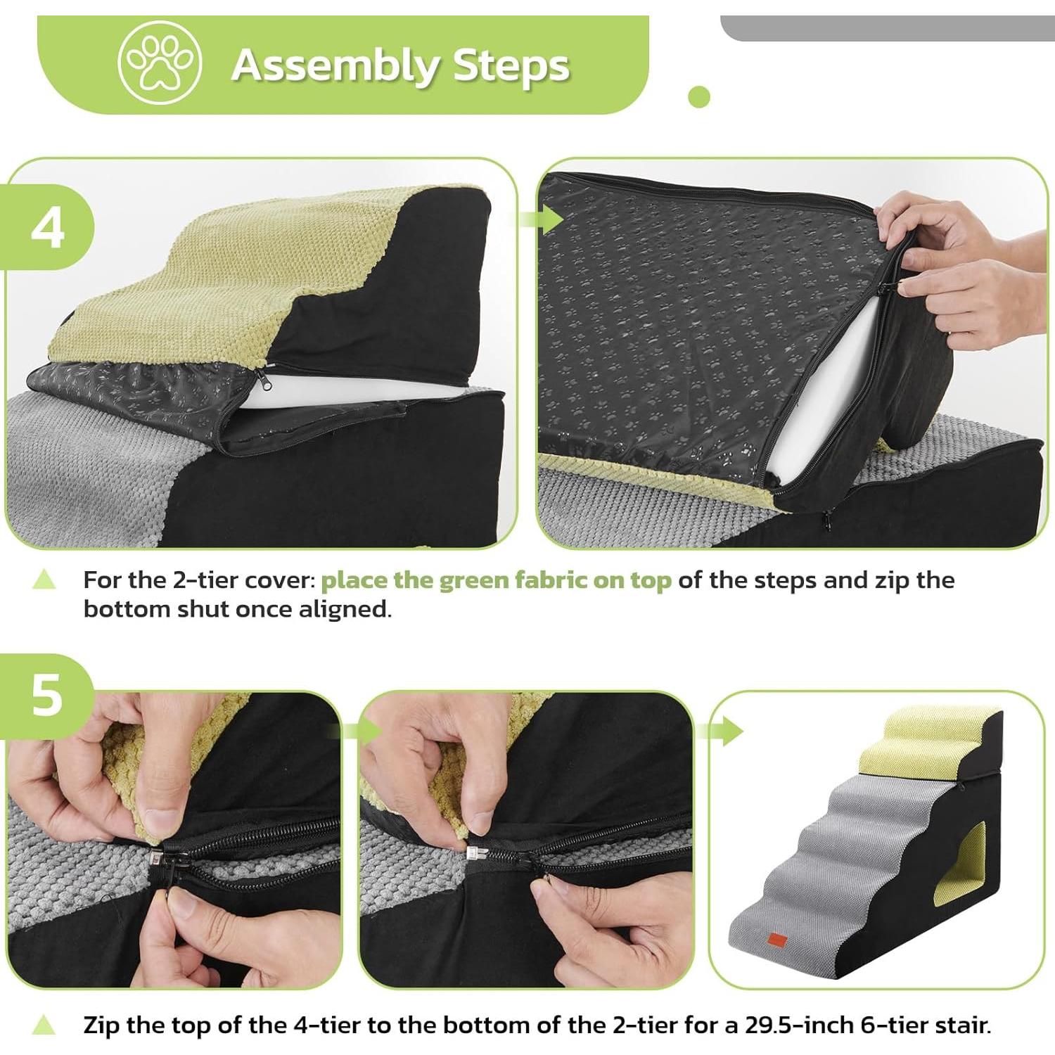 Escaleras para Perros LOOBANI 76 cm 6 Pasos Antideslizantes