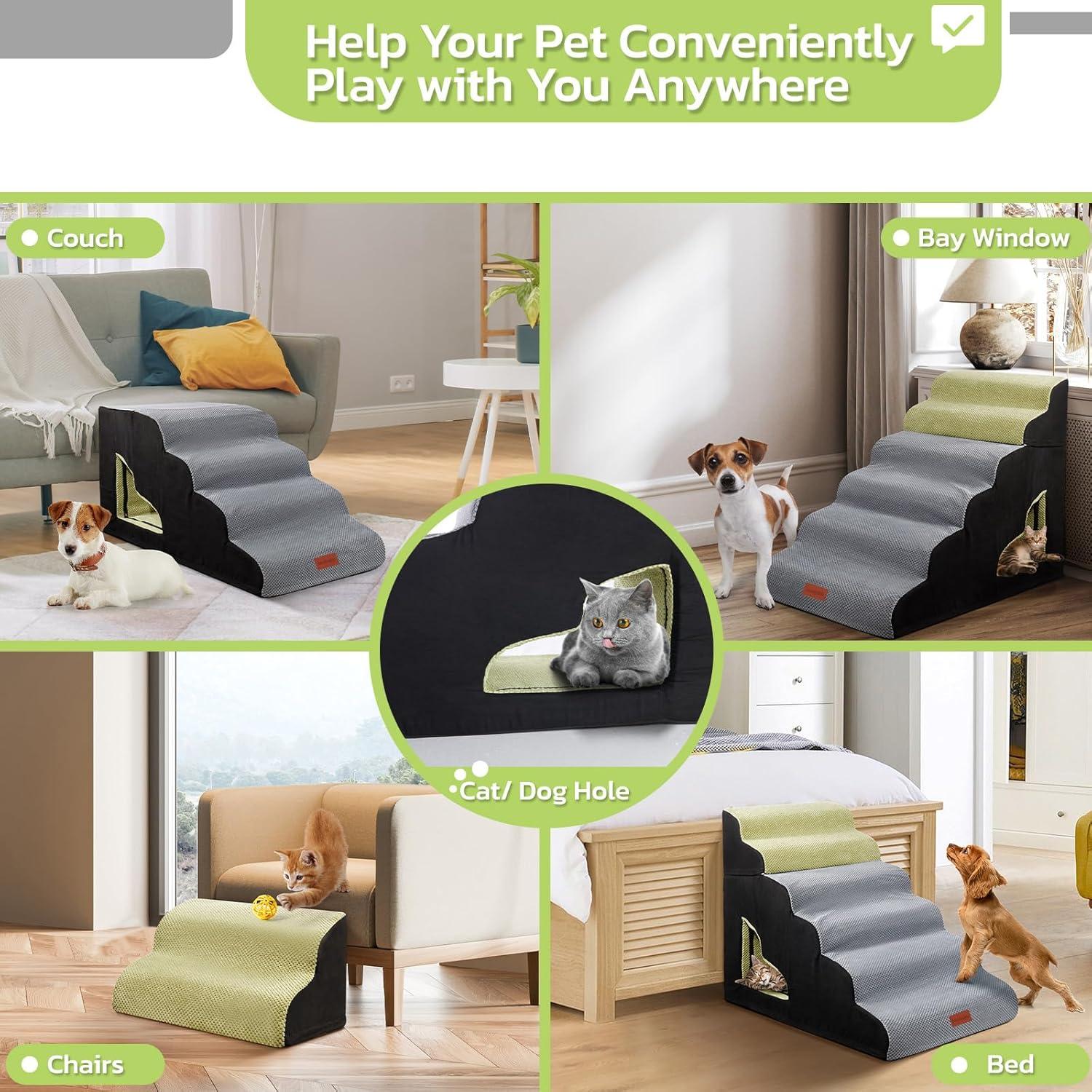 Escaleras para Perros LOOBANI 76 cm 6 Pasos Antideslizantes