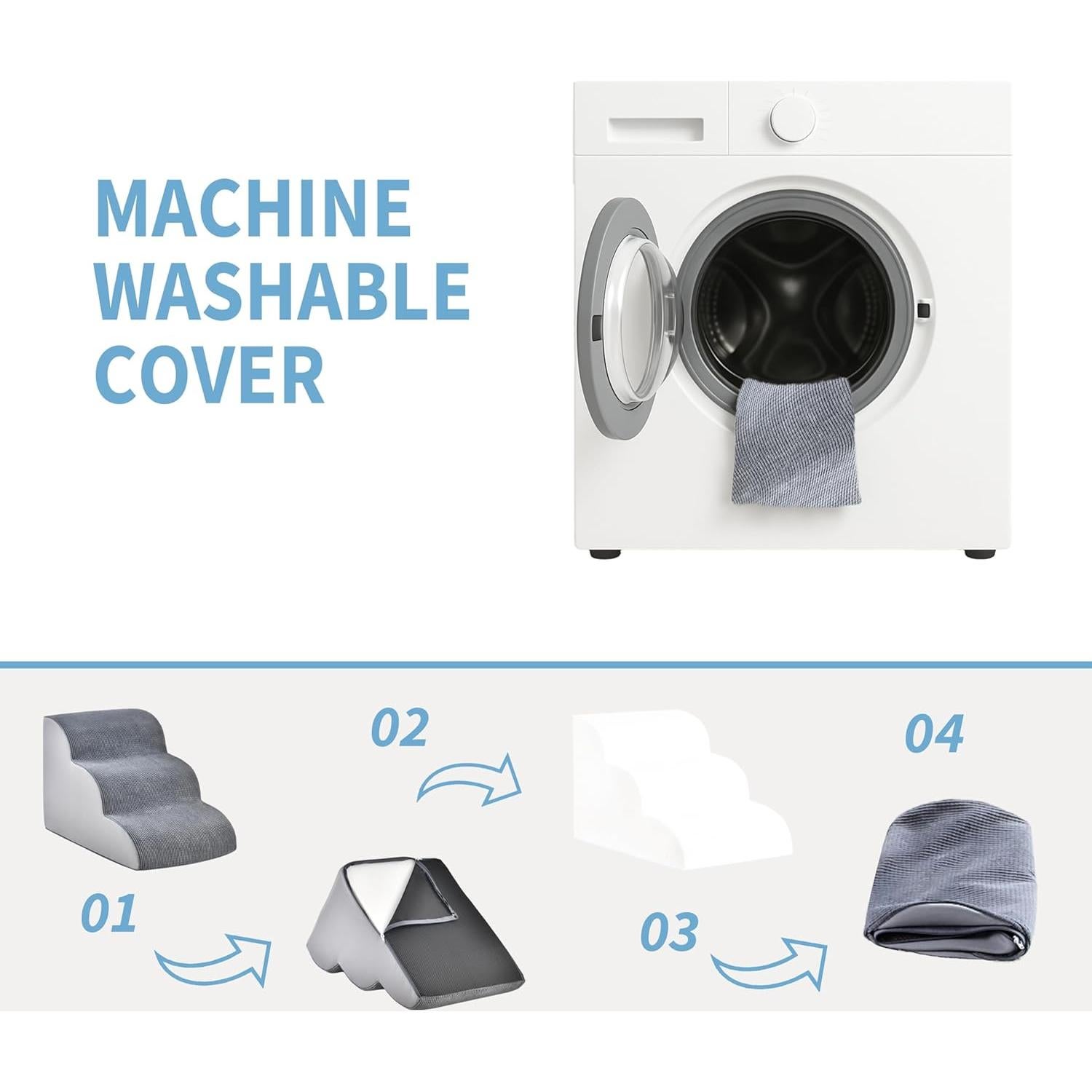 Escaleras para Perros Pequeños MYAXBD 3 Pasos 40x57x40 cm Gris