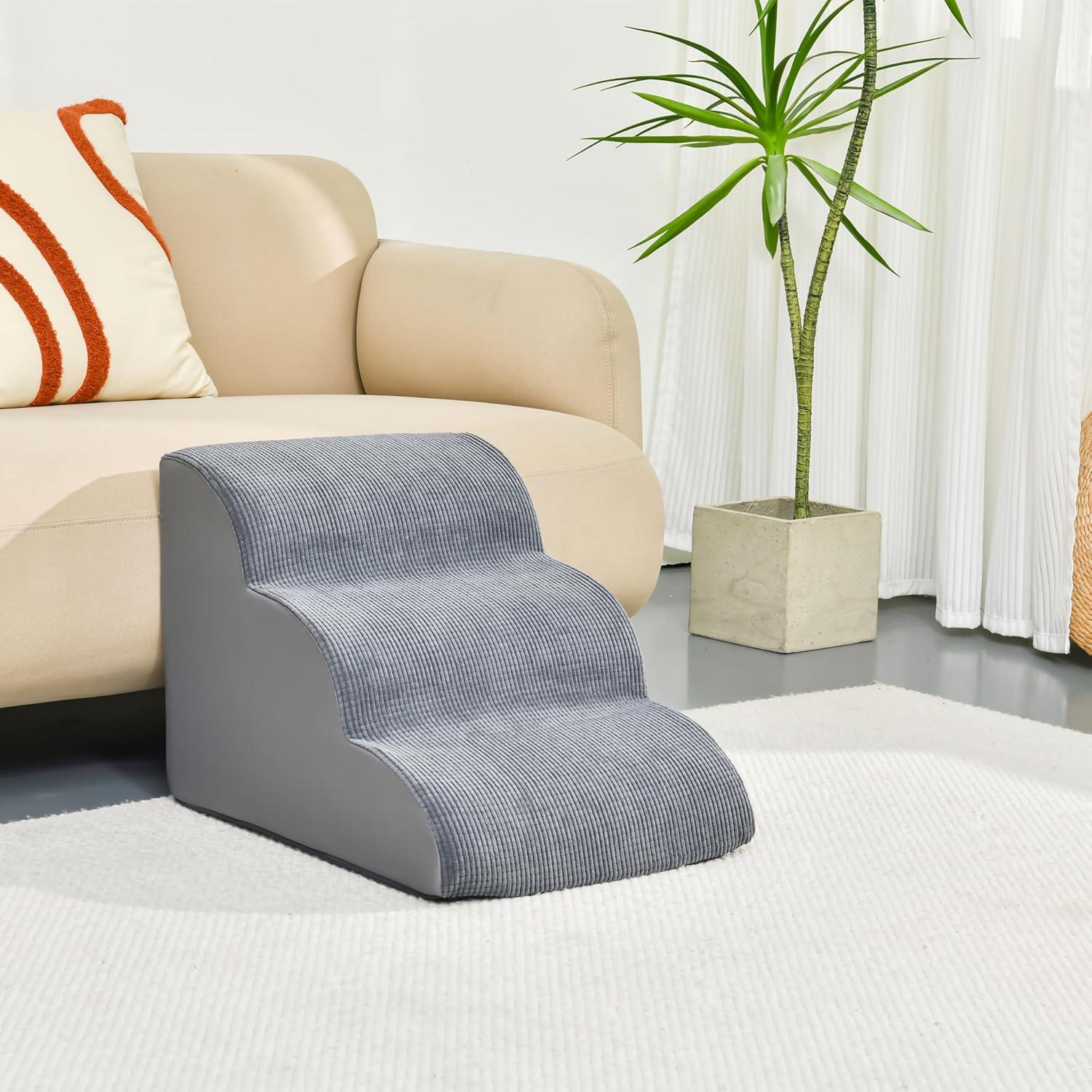 Escaleras para Perros Pequeños MYAXBD 3 Pasos 40x57x40 cm Gris