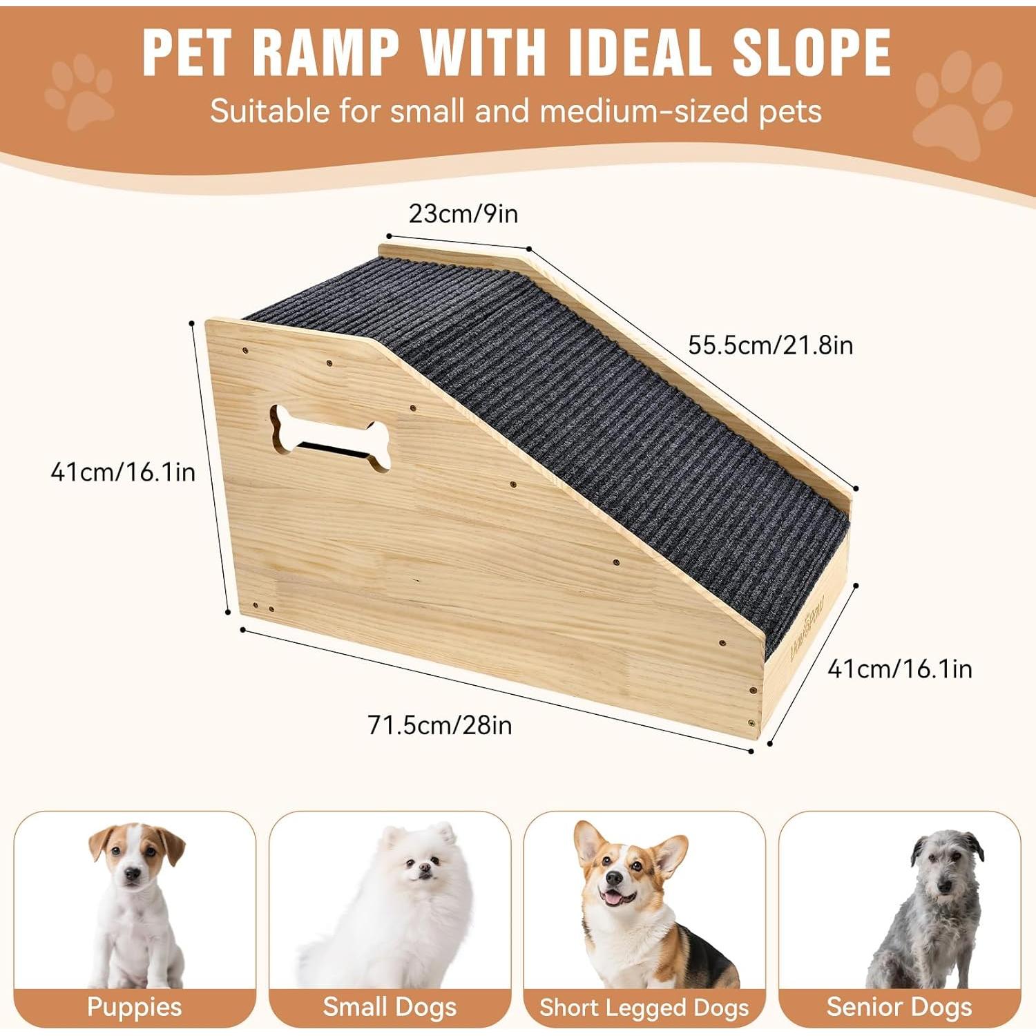 Rampa para Perros VavoPaw de Madera Antideslizante 71x40cm