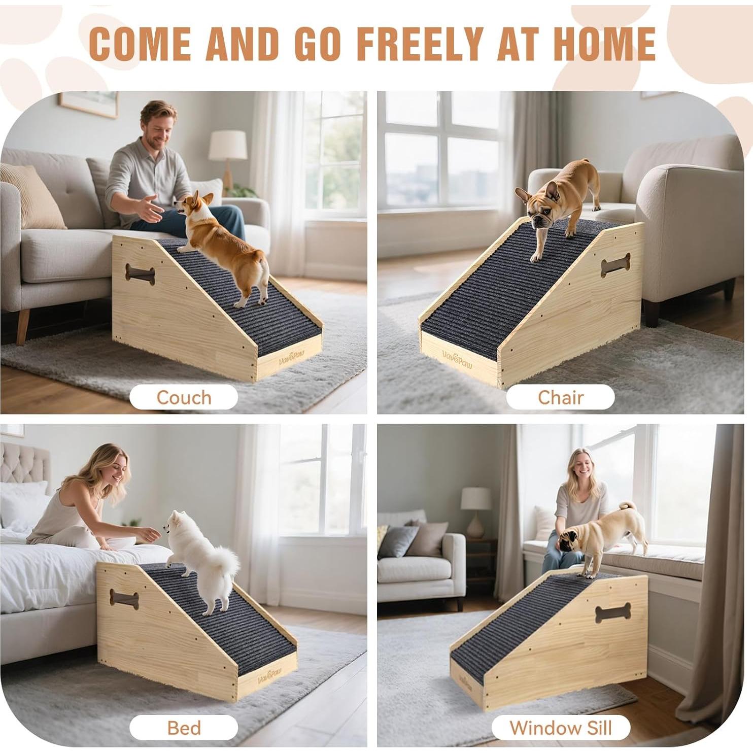 Rampa para Perros VavoPaw de Madera Antideslizante 71x40cm