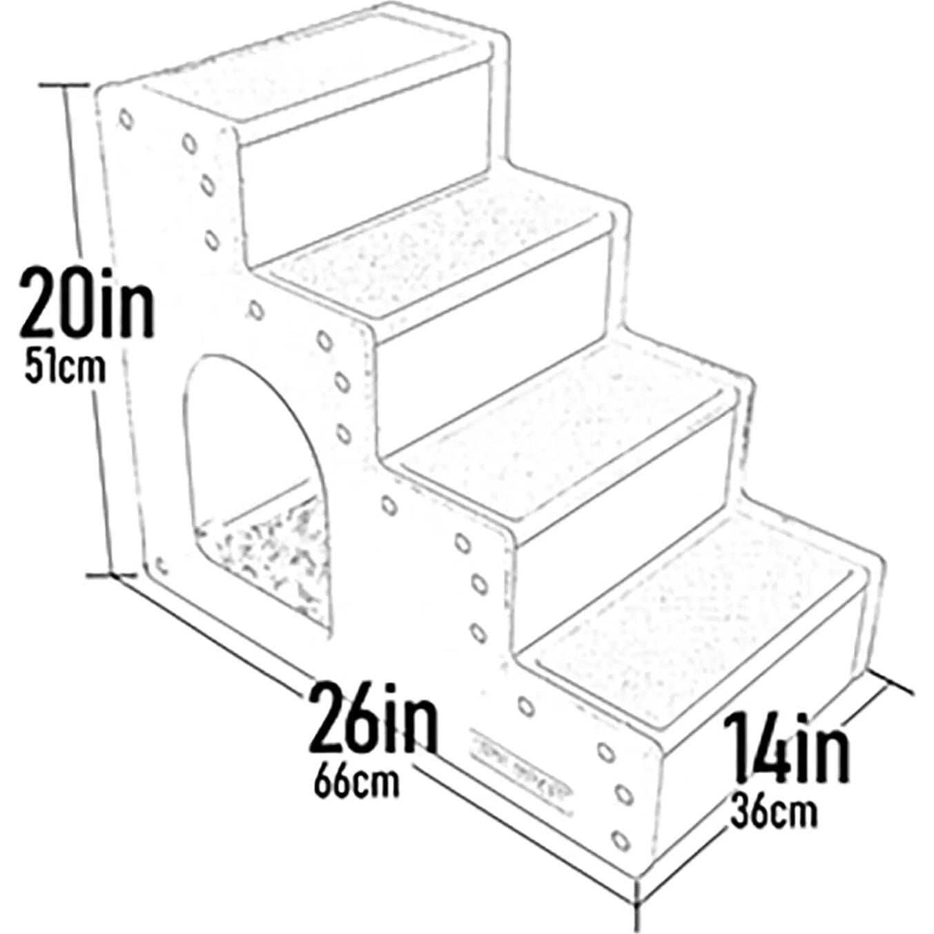 Escalera para Mascotas Pet Gear Pet Step IV - Hasta 22.7 kg