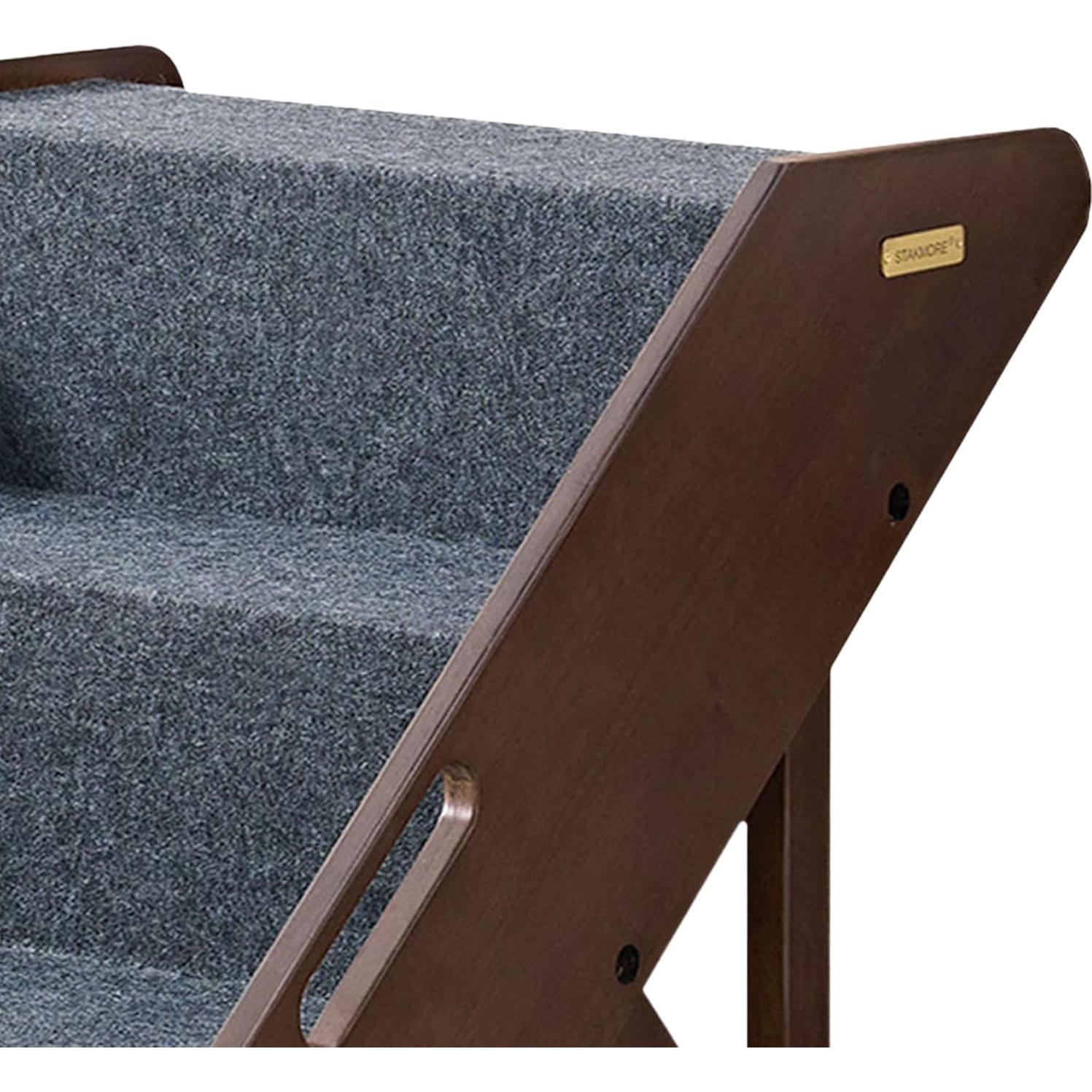 Escalones para Mascotas MECO Plegables Madera Sólida Espresso