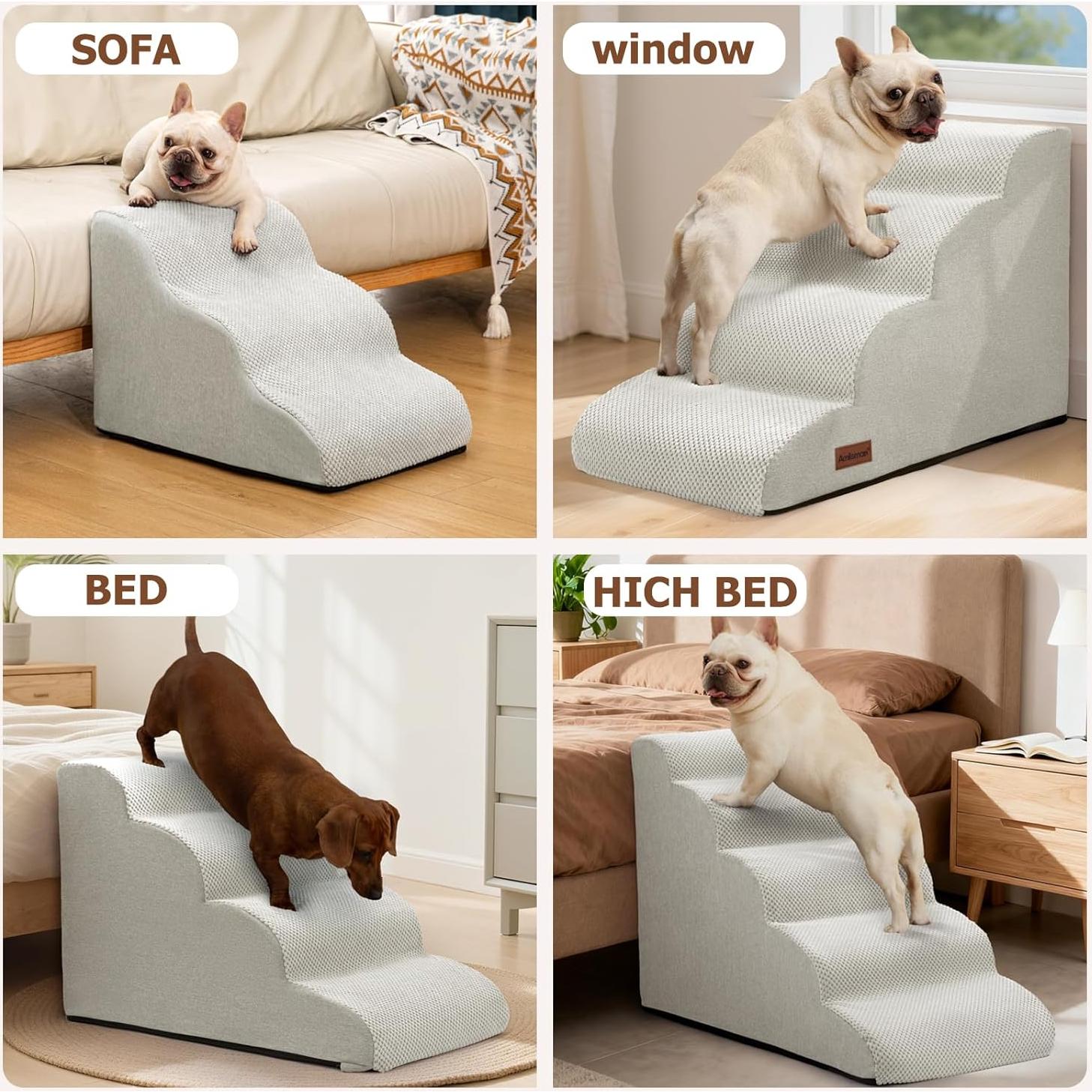 Escalera para Perros y Gatos Aodisman 3 Pasos Antideslizante