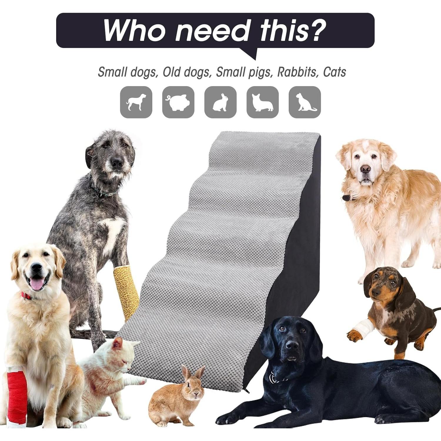 Escaleras para Perros INRLKIT 5 Pasos Antideslizantes 62 cm