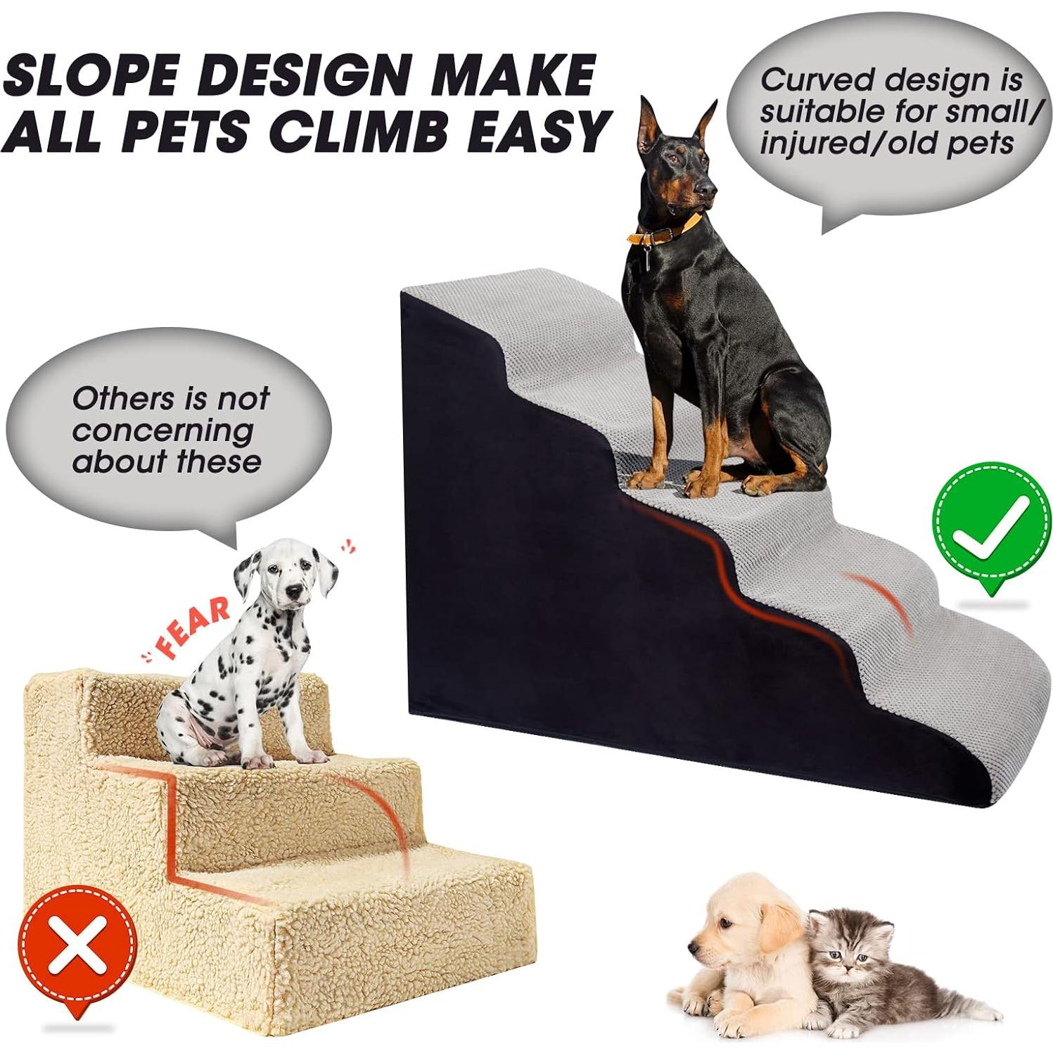 Escaleras para Perros INRLKIT 5 Pasos Antideslizantes 62 cm