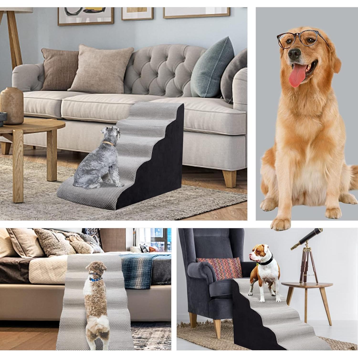 Escaleras para Perros INRLKIT 5 Pasos Antideslizantes 62 cm