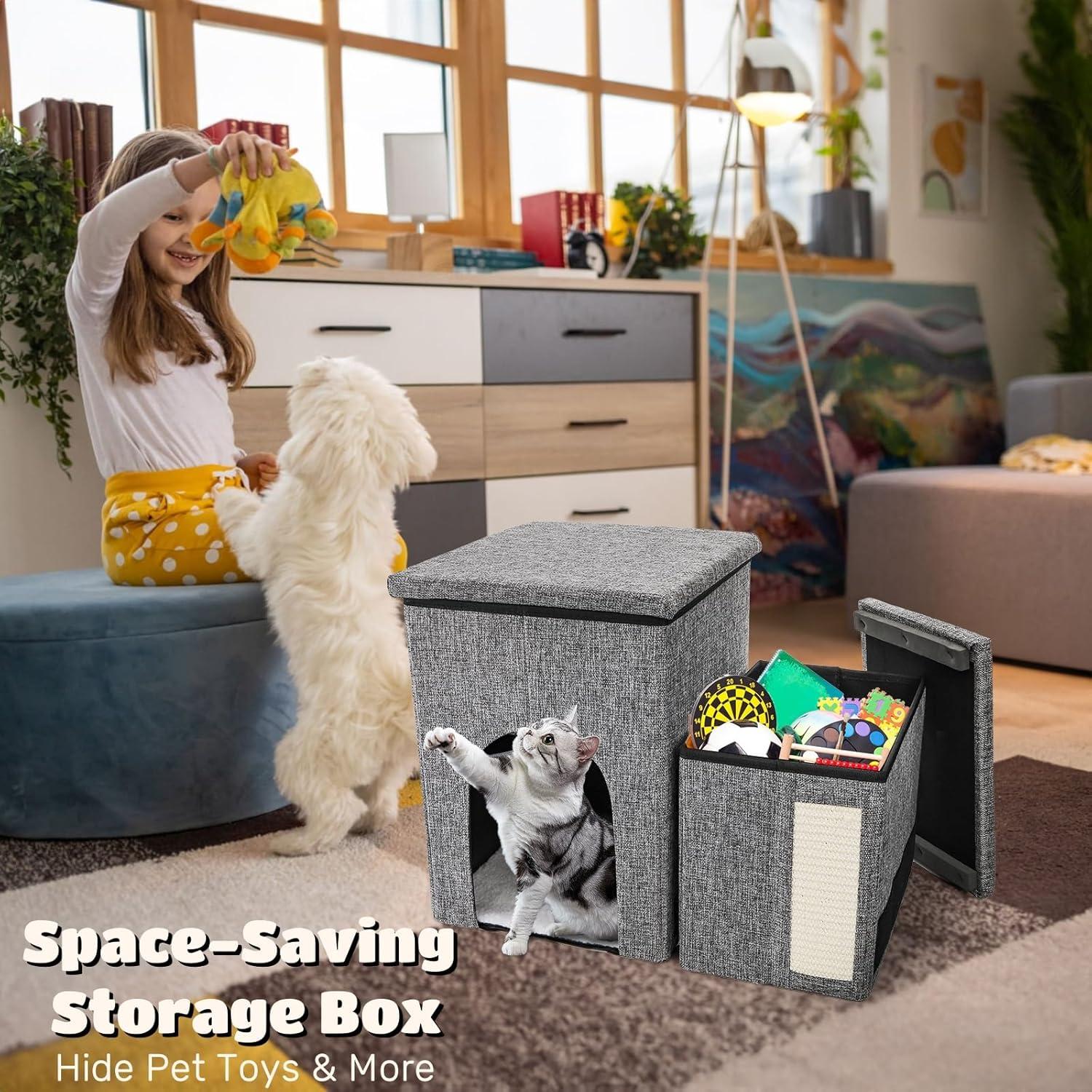 Escalera Plegable para Mascotas YIMITEE 3 Niveles 75 Kg