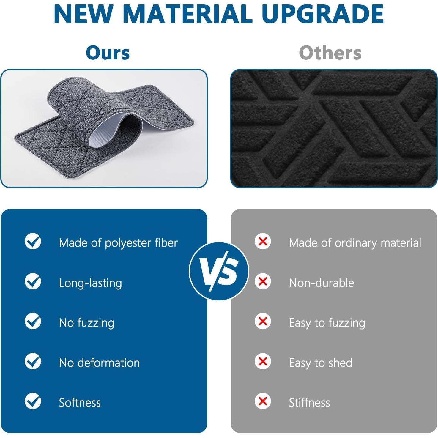 Escalones Antideslizantes KOOTETA 20x76cm Gris Oscuro - Paquete de 15