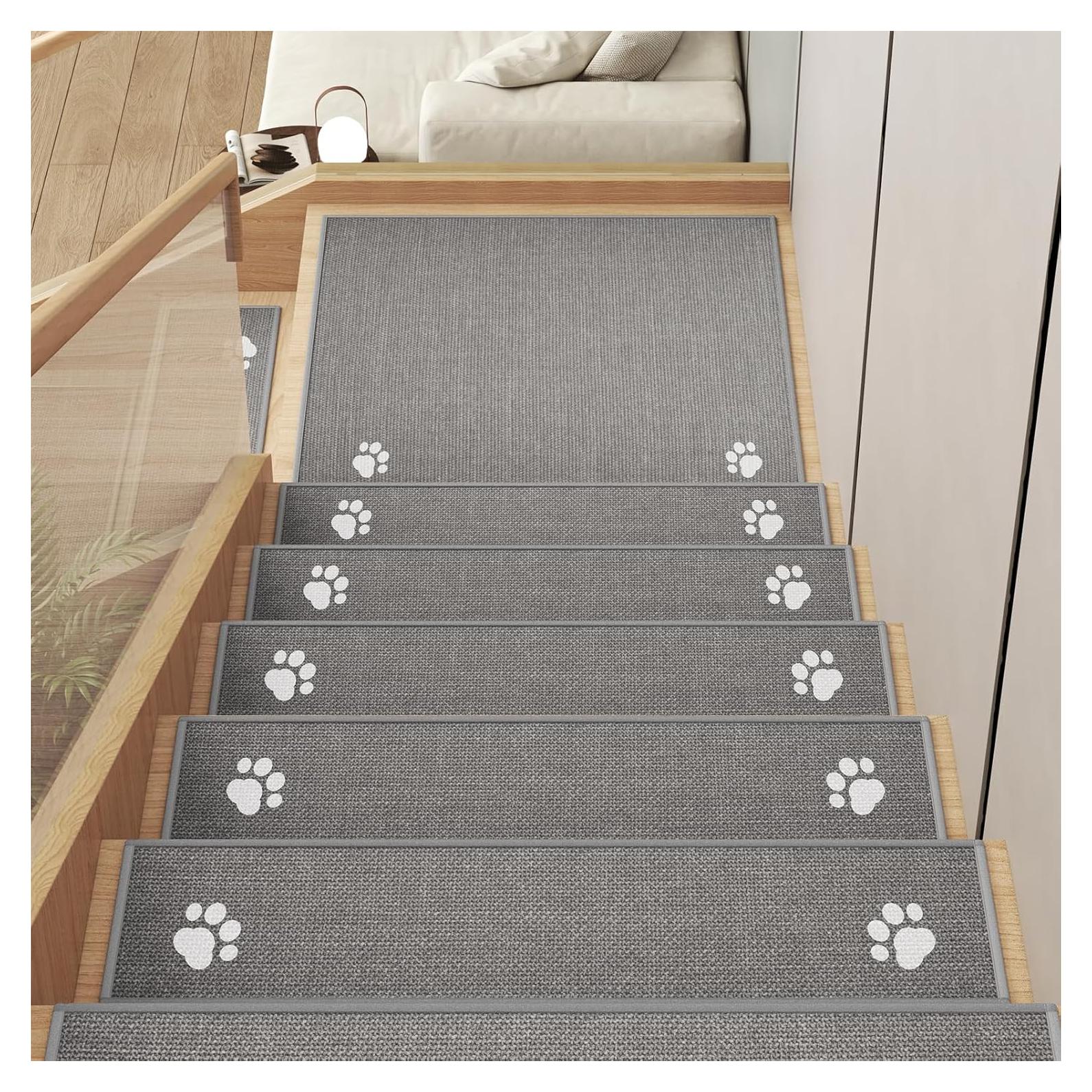 Escalones Antideslizantes YDKGL 15PCS 20x76 cm Gris Lavables