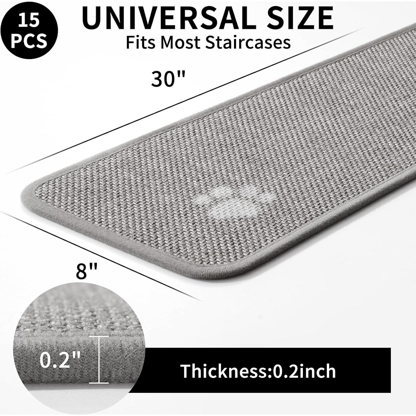 Escalones Antideslizantes YDKGL 15PCS 20x76 cm Gris Lavables