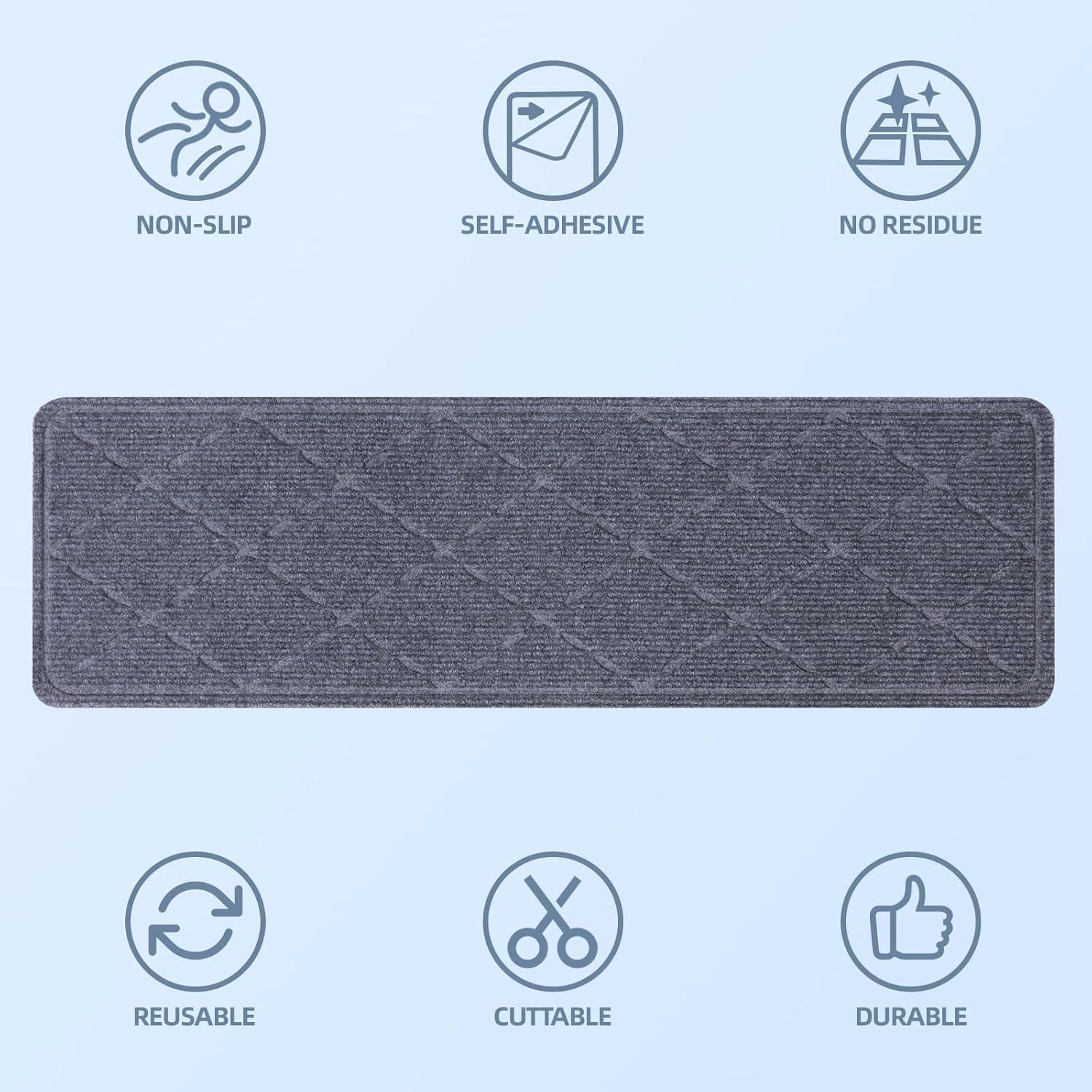 Escalones Antideslizantes CrystalMX 15 Piezas 22.86x71.12cm Gris