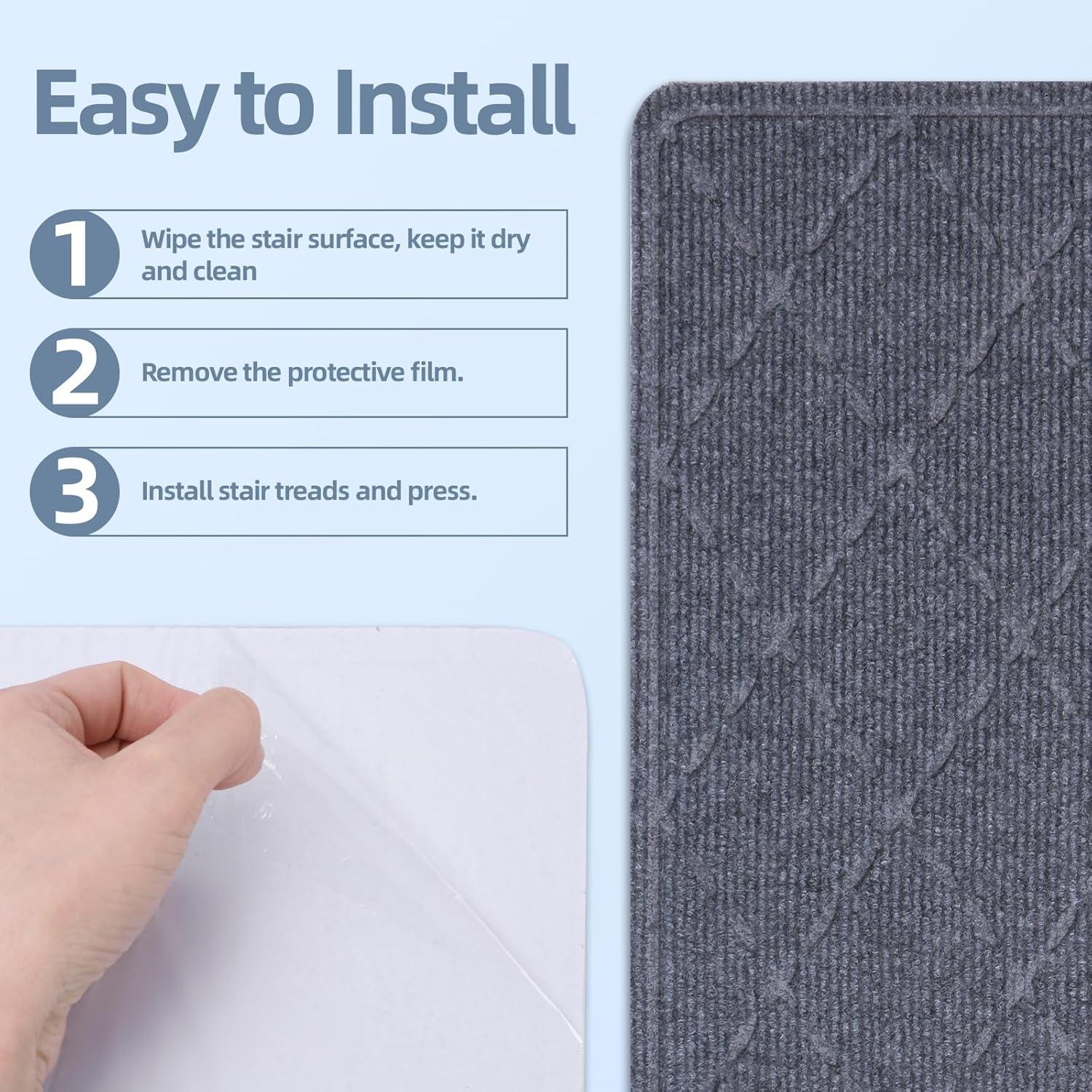 Escalones Antideslizantes CrystalMX 15 Piezas 22.86x71.12cm Gris