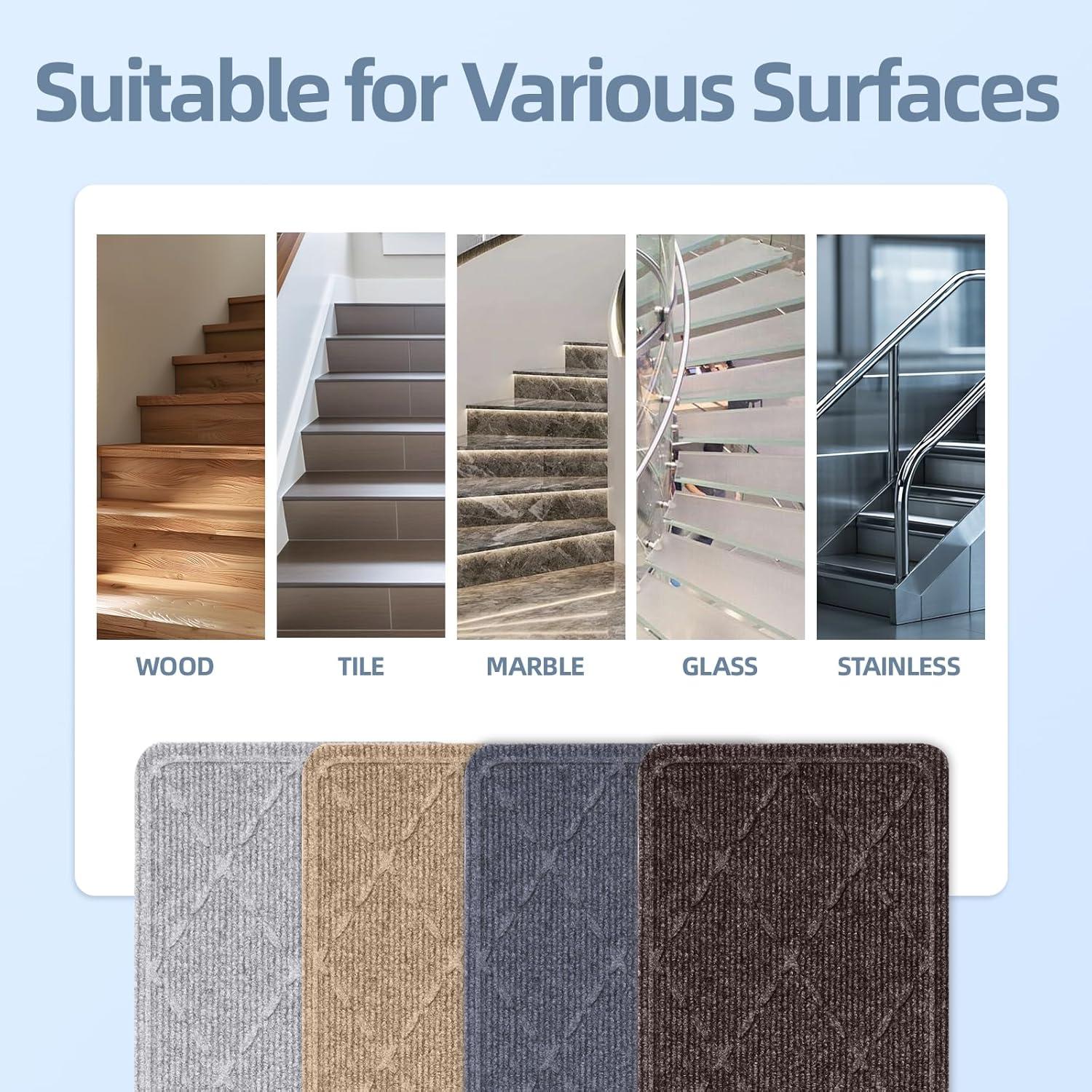 Escalones Antideslizantes CrystalMX 15 Piezas 22.86x71.12cm Gris